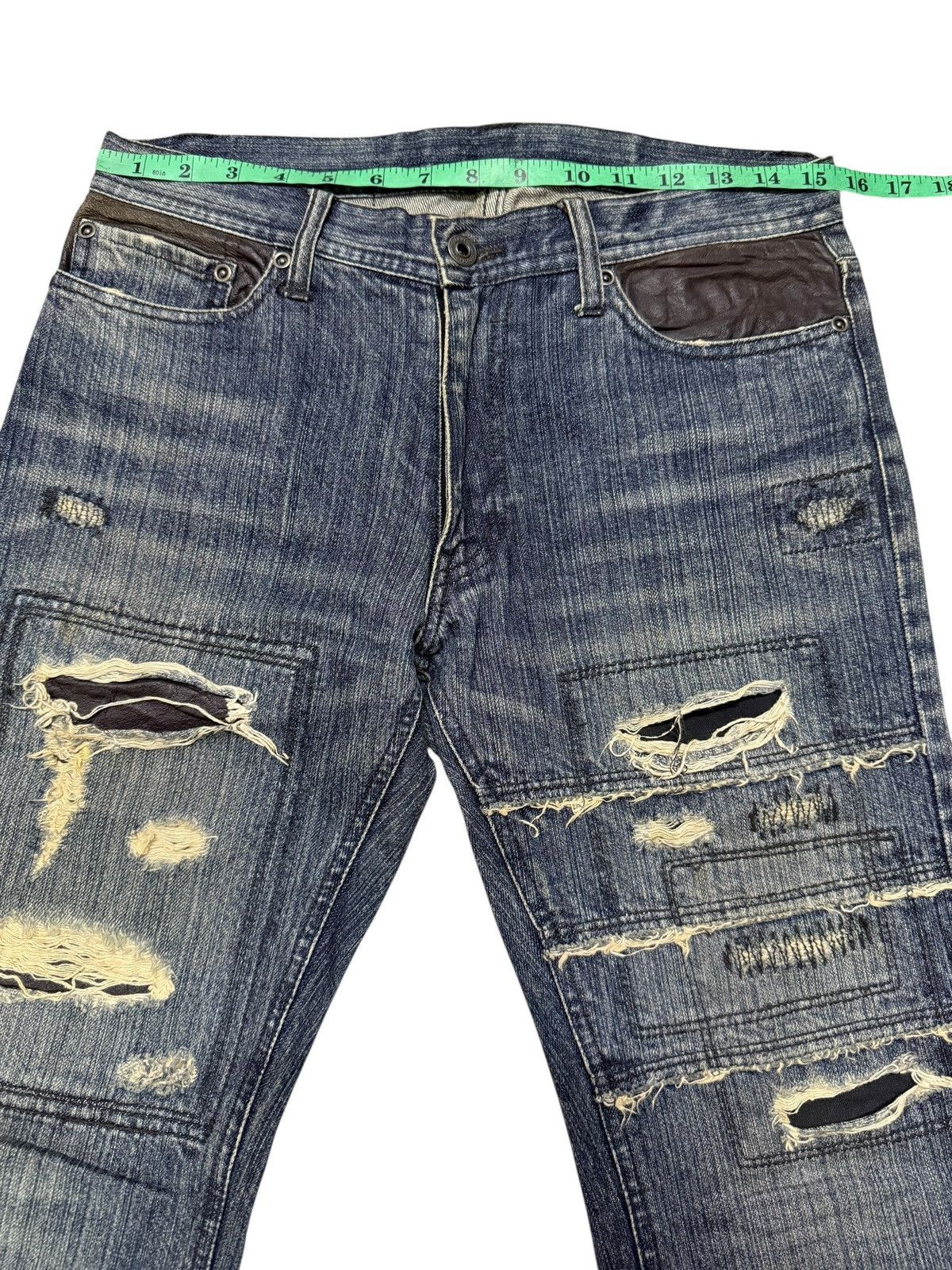 Le Grande Bleu (L.G.B.) Flared Jeans Rupert Difference Distressed Rare Design Denim Size US 30 / EU 46 - 10 Thumbnail