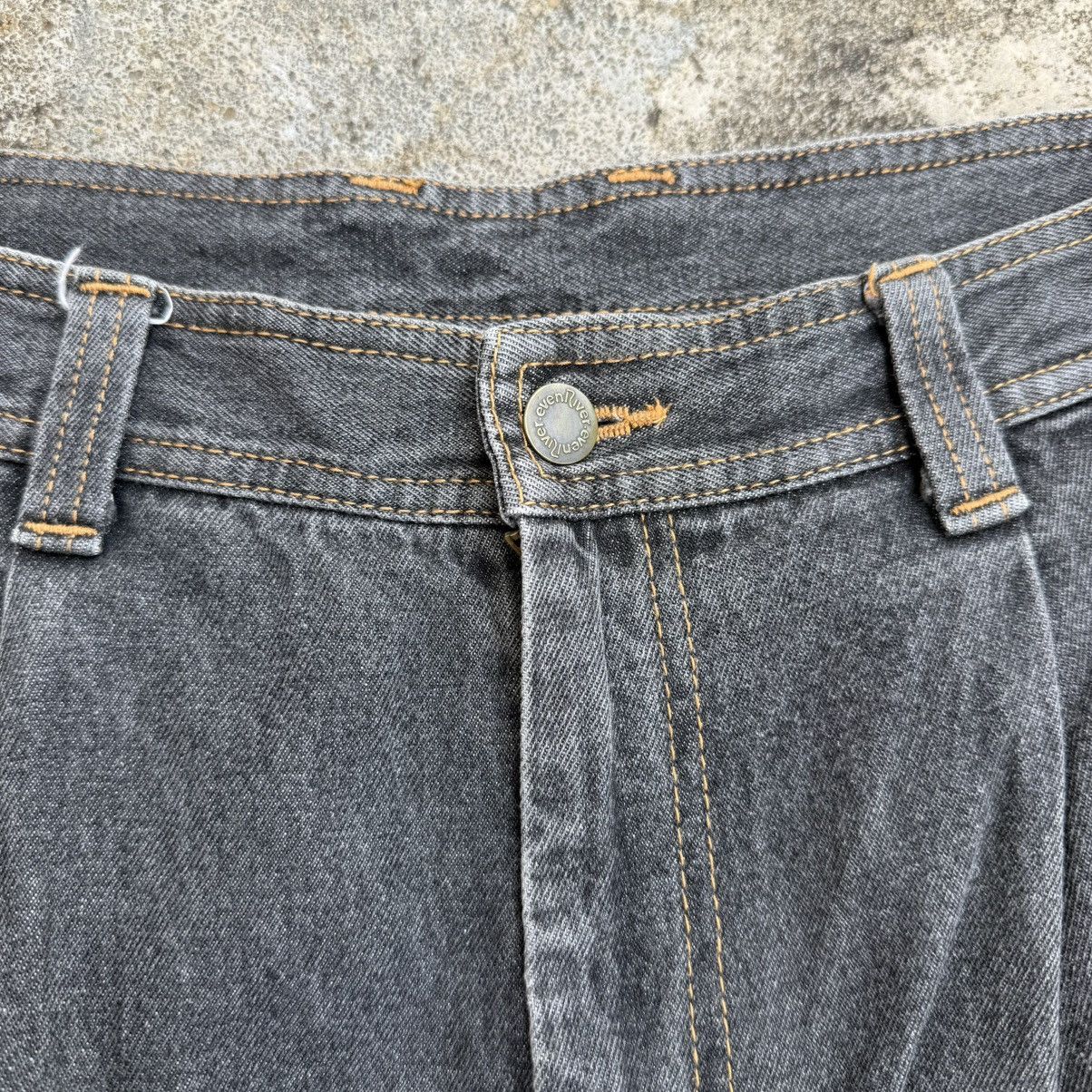 Japanese Brand VINTAGE EVENRIVER FADED BLACK JEAN DENIM CARGO PANTS Size US 34 / EU 50 - 4 Thumbnail