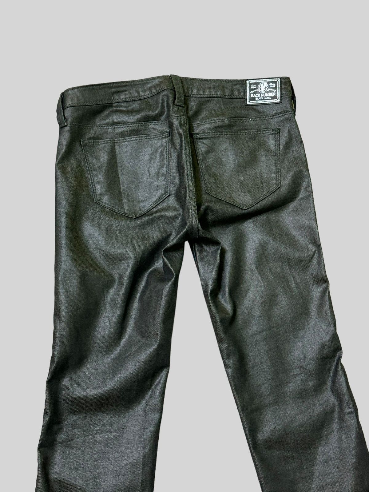 Designer × Japanese Brand × Vintage BACK NUMBER Rick Owens Style Waxed Low Rise Denim Size US 28 / EU 44 - 9 Thumbnail