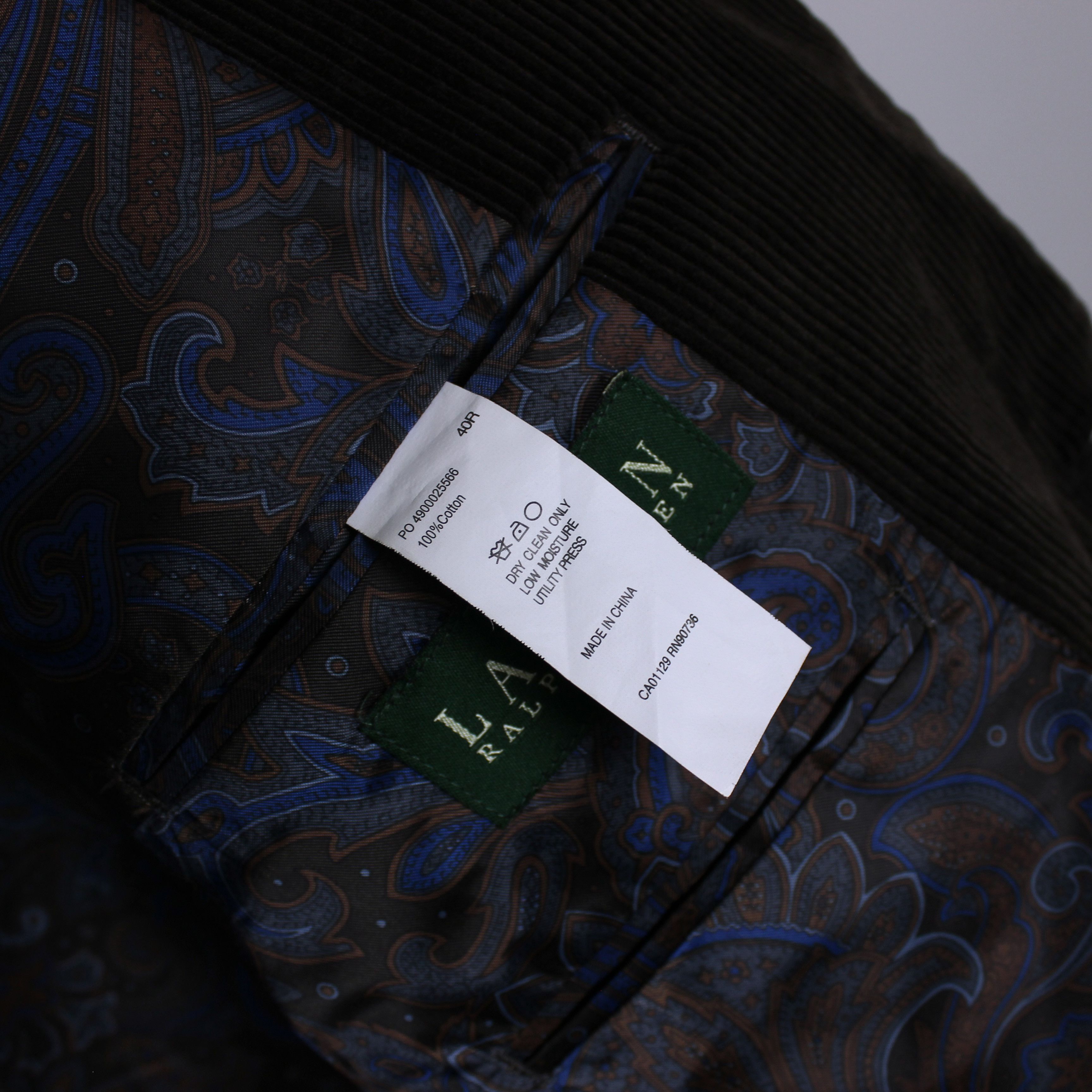 Polo Ralph Lauren Polo Ralph Lauren blazer brown velvet 40R M L Size 40R - 6 Thumbnail