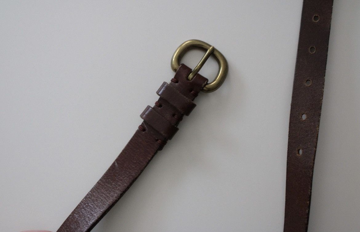 Gap Gap y2k belt | chestnut leather brass buckle Size ONE SIZE - 8 Thumbnail