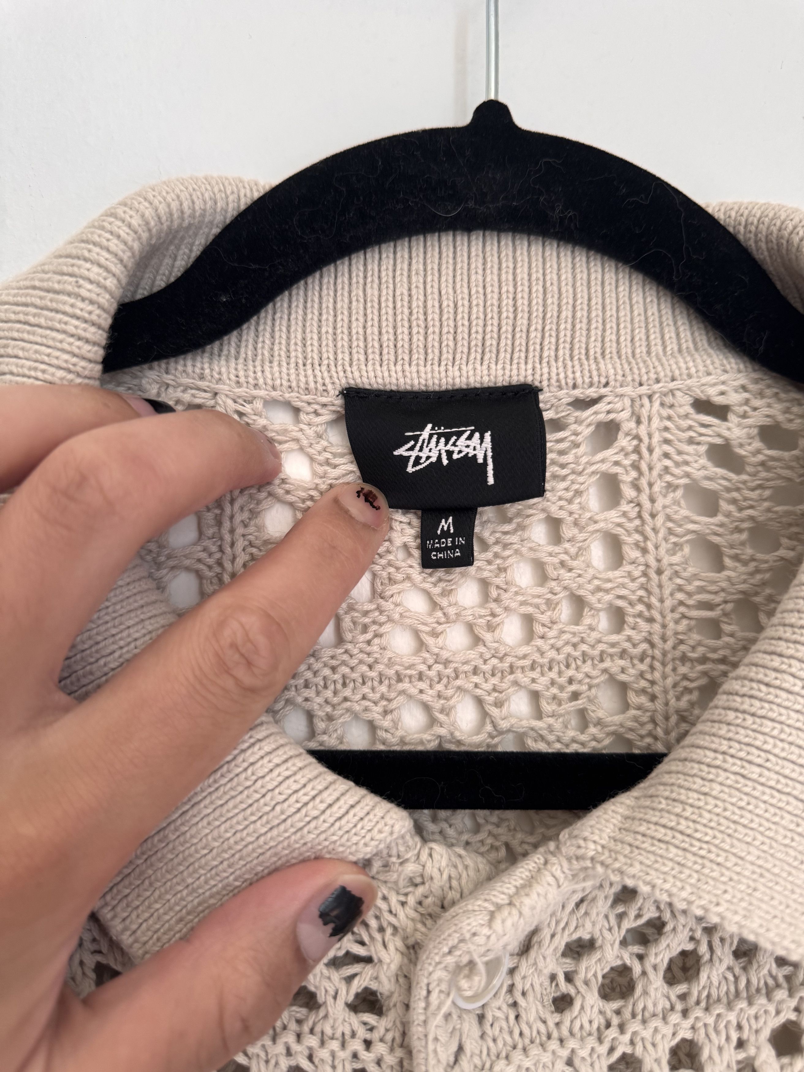トップス Stussy crochet knit shirts Stussy CROCHET SHIRT knit | eBay