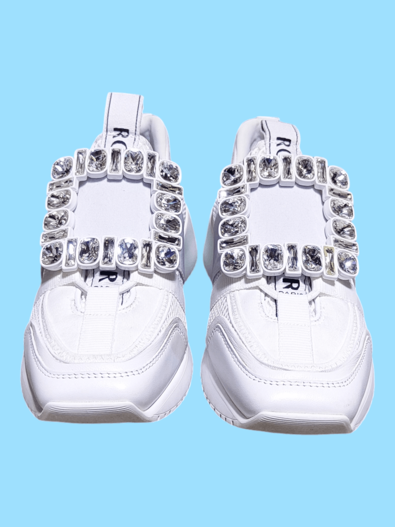 Roger Vivier Roger Vivier Women Viv Go Rhinestone Buckle Sneakers Size US 5.5 / IT 35.5 - 10 Thumbnail