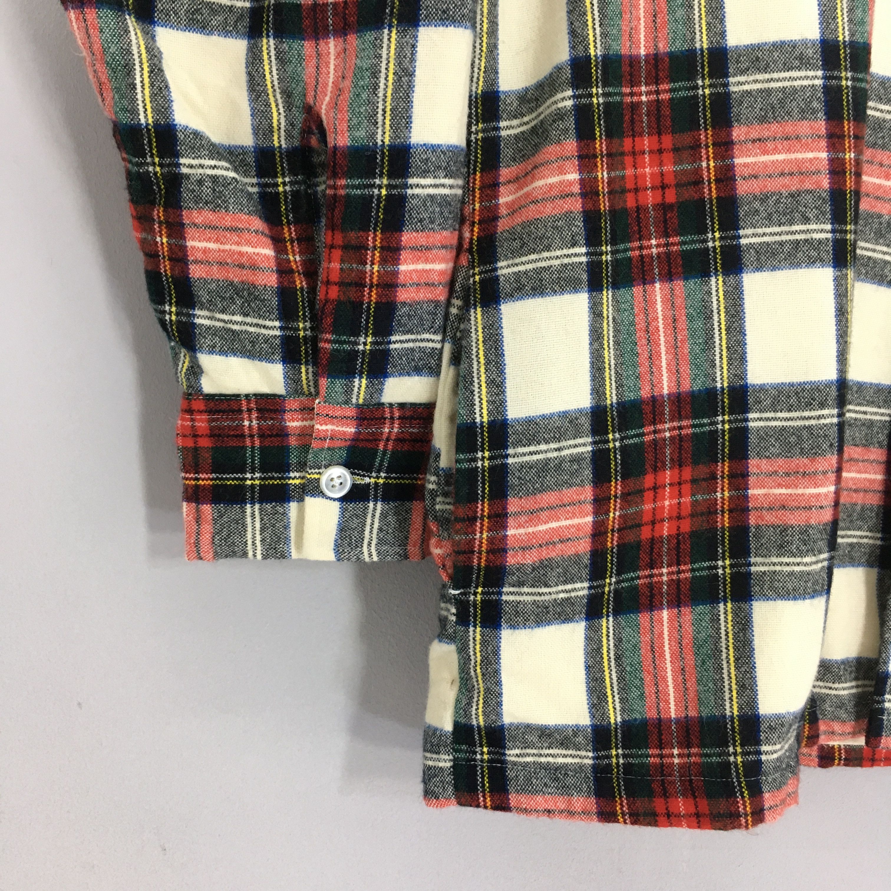 Flannel × Japanese Brand × Wrangler Vintage 90s Wrangler Workers Checkered Flannel Shirt Large Size US L / EU 52-54 / 3 - 5 Thumbnail