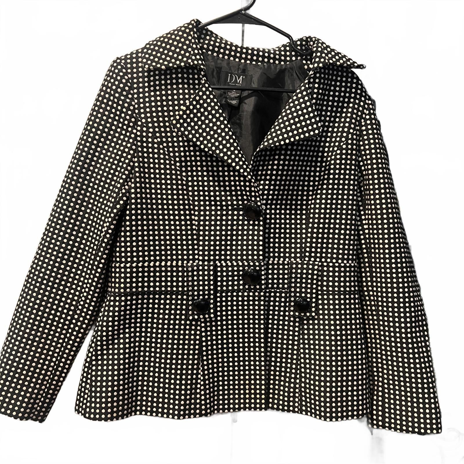 Other Donna Moore Women's Black and White Polka Dot Blazer, Size M Size M / US 6-8 / IT 42-44 - 1 Thumbnail