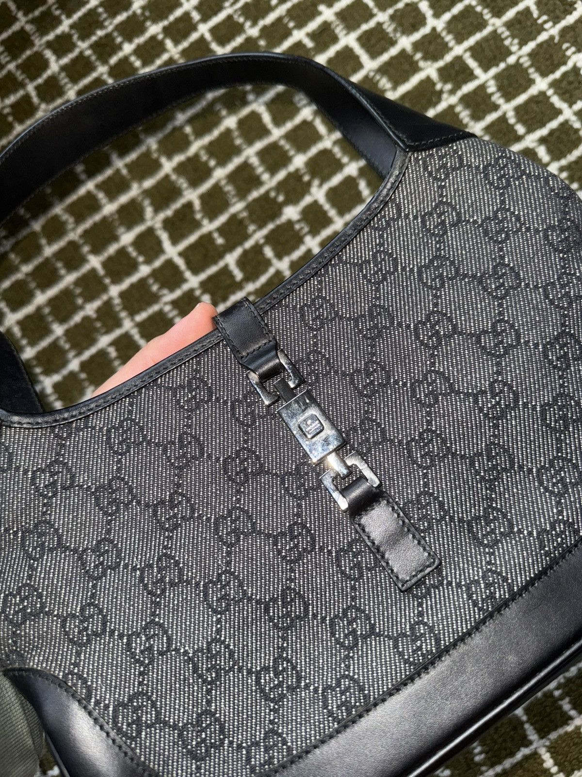 Gucci Gucci Jackie Black Monogram Bag Size ONE SIZE - 7 Thumbnail