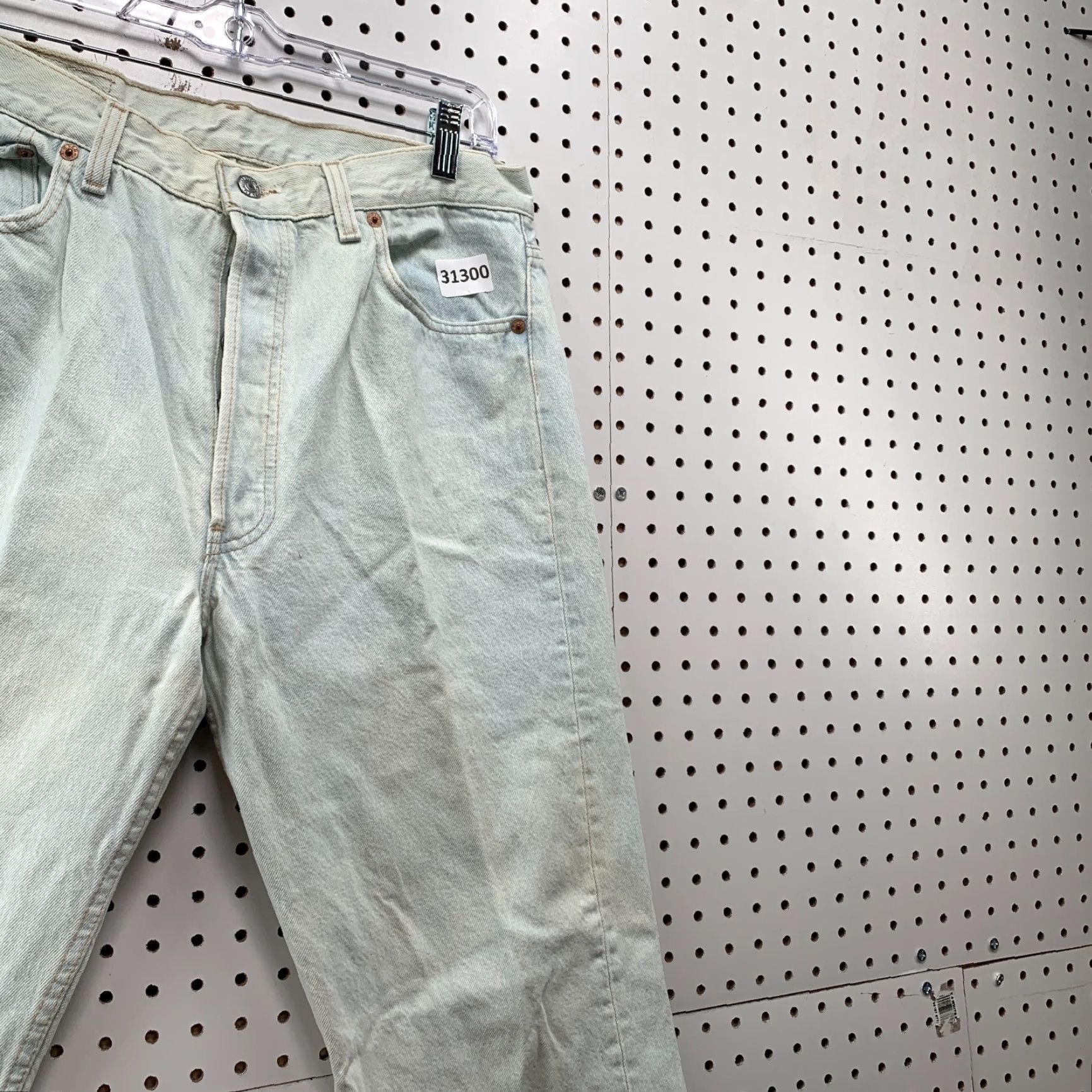 Levi's VINTAGE Levi's 501 Denim White Jeans Men 33x28 Button Fly USA Made Size US 33 - 7 Thumbnail