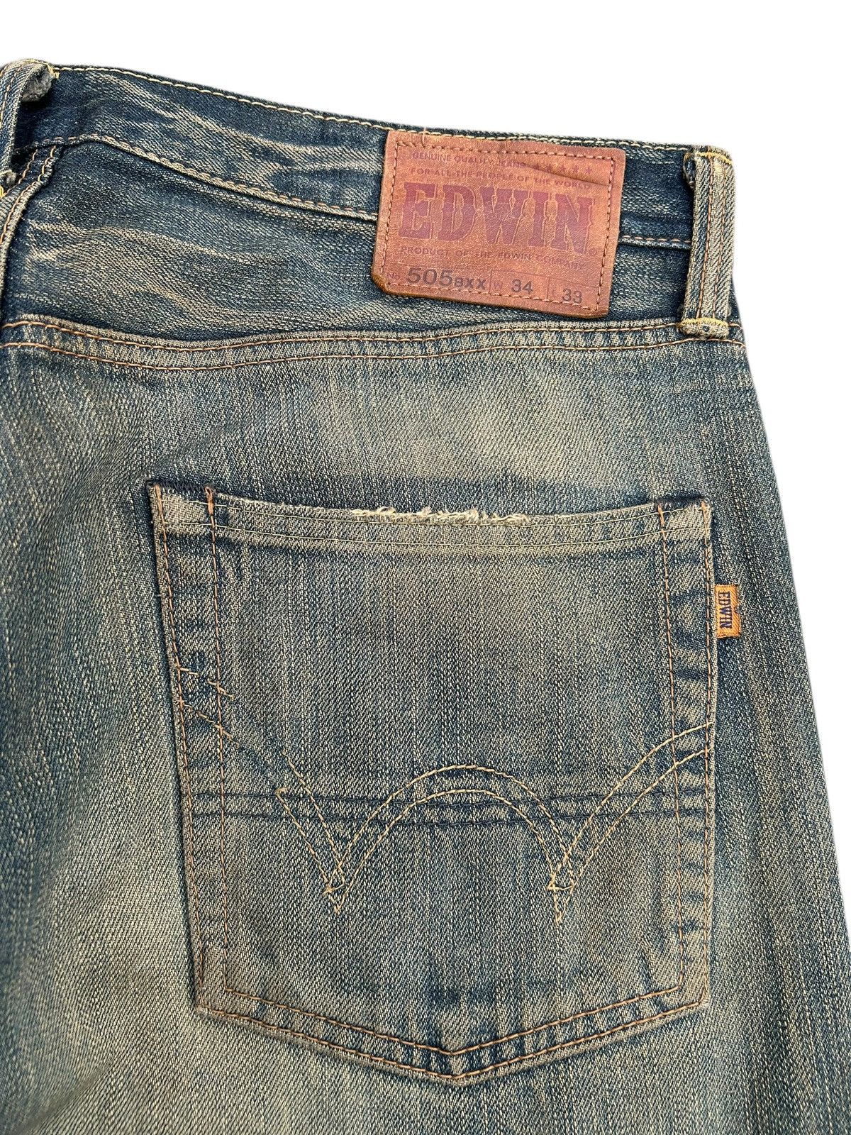 Kapital Rusty Vintage Edwin 505 BXX Selvedge Distressed Denim Jeans Size US 36 / EU 52 - 15 Thumbnail