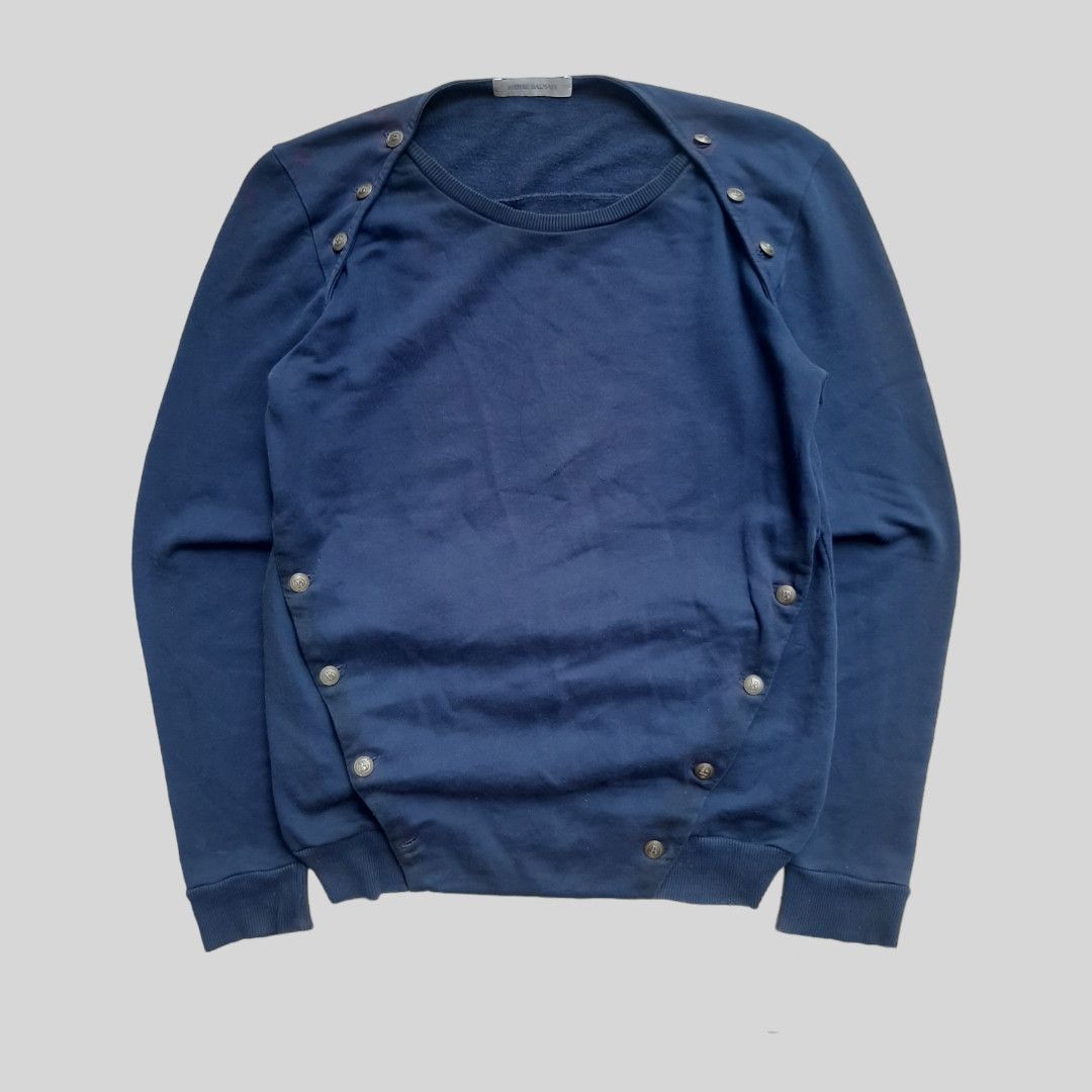 image of Pierre Balmain Button Sweater in Navy, Women's (Size XS)