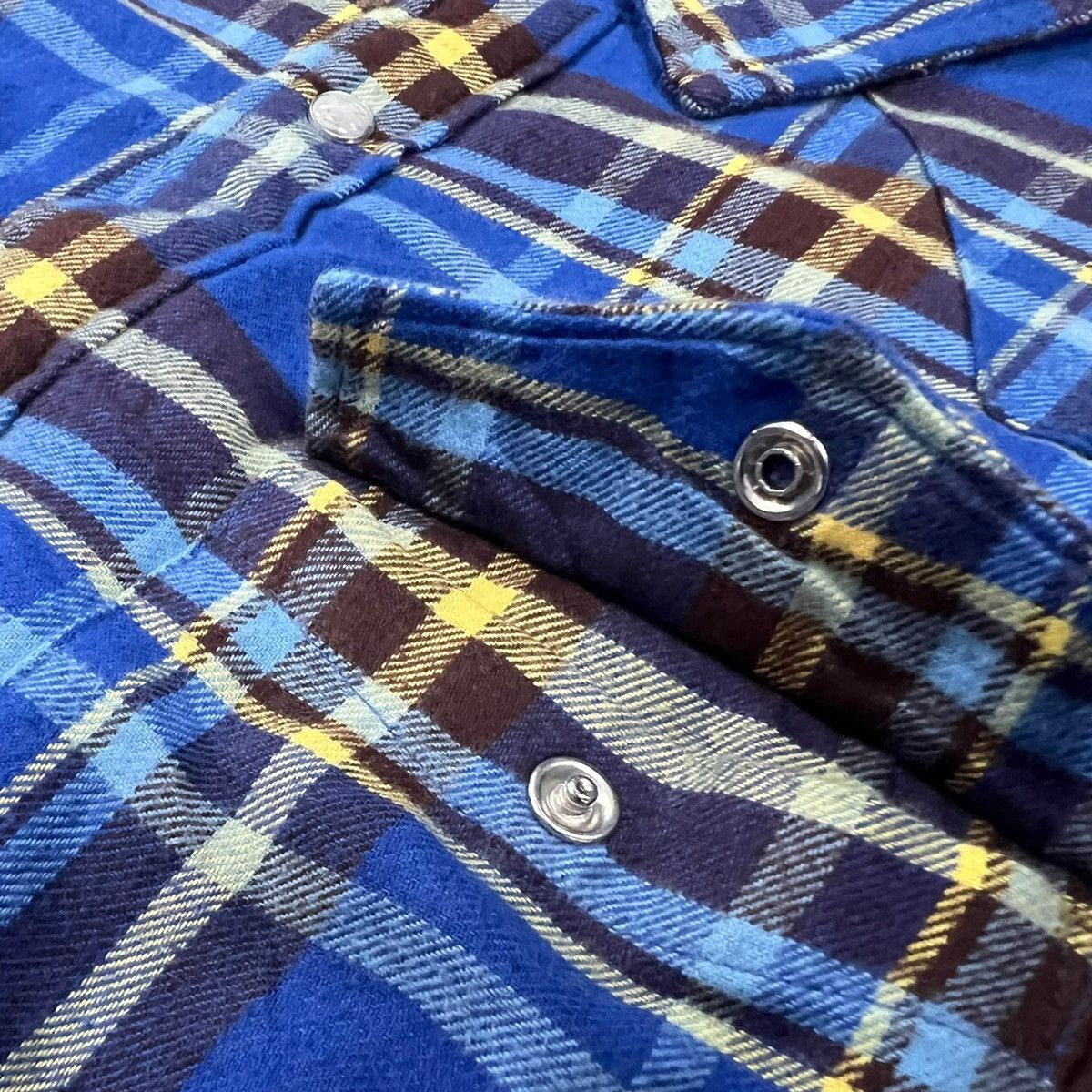 Flannel × Japanese Brand × Uniqlo VINTAGE UNIQLO WESTERN DESIGN DOUBLE CHEST POCKET FLANNEL Size US XL / EU 56 / 4 - 22 Thumbnail