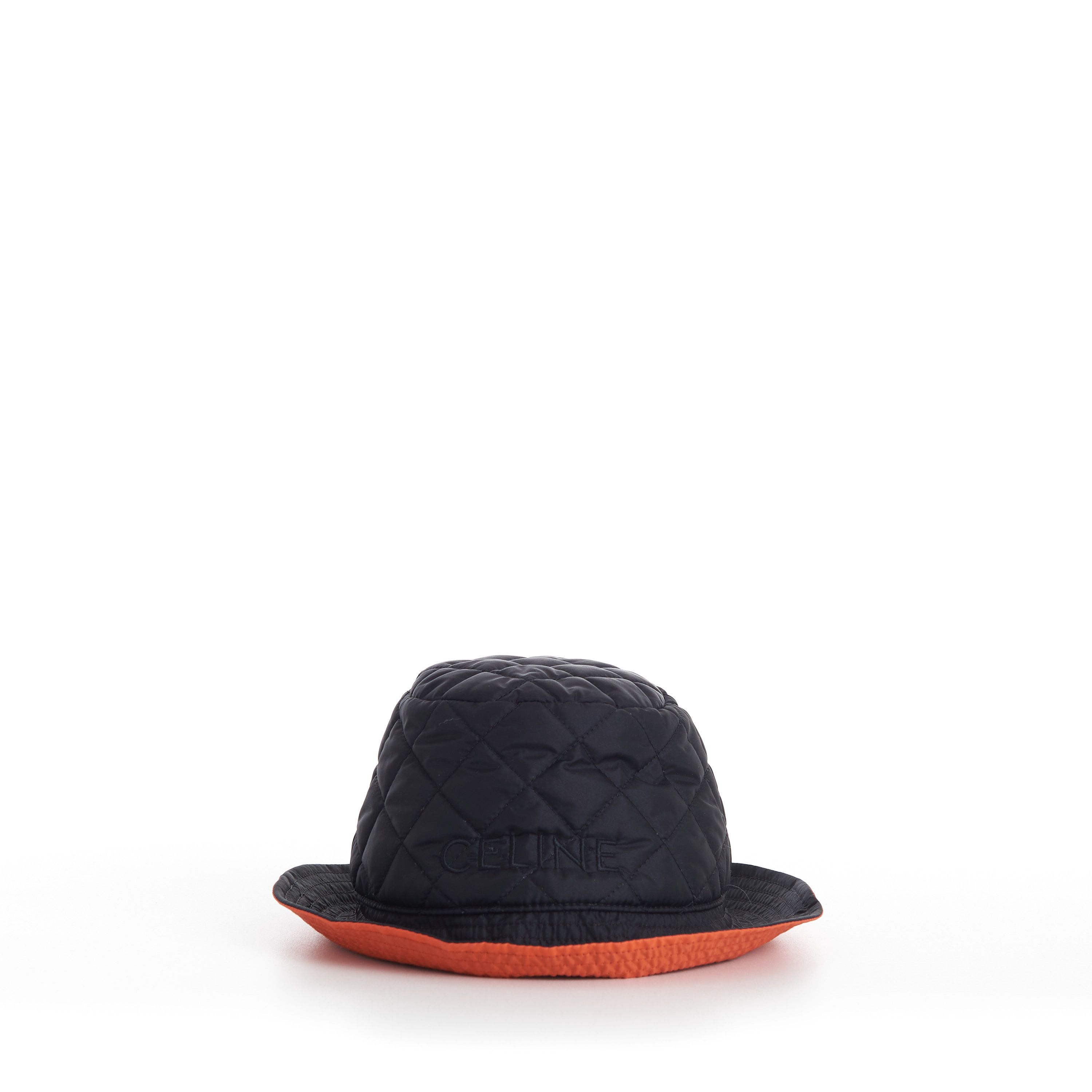 image of Quilted Bucket Hat With Celine Embroidery Size L in Black, Men's