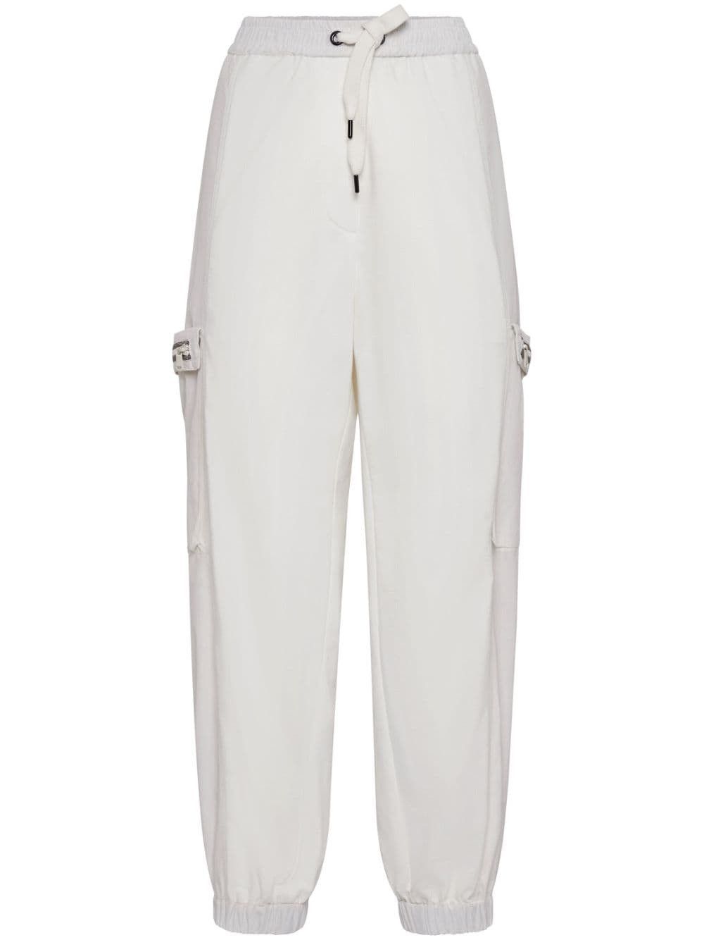 Brunello Cucinelli o1w1db10825 Woman Sport Pants in Light Beige Size 28" / US 6 / IT 42 - 4 Thumbnail
