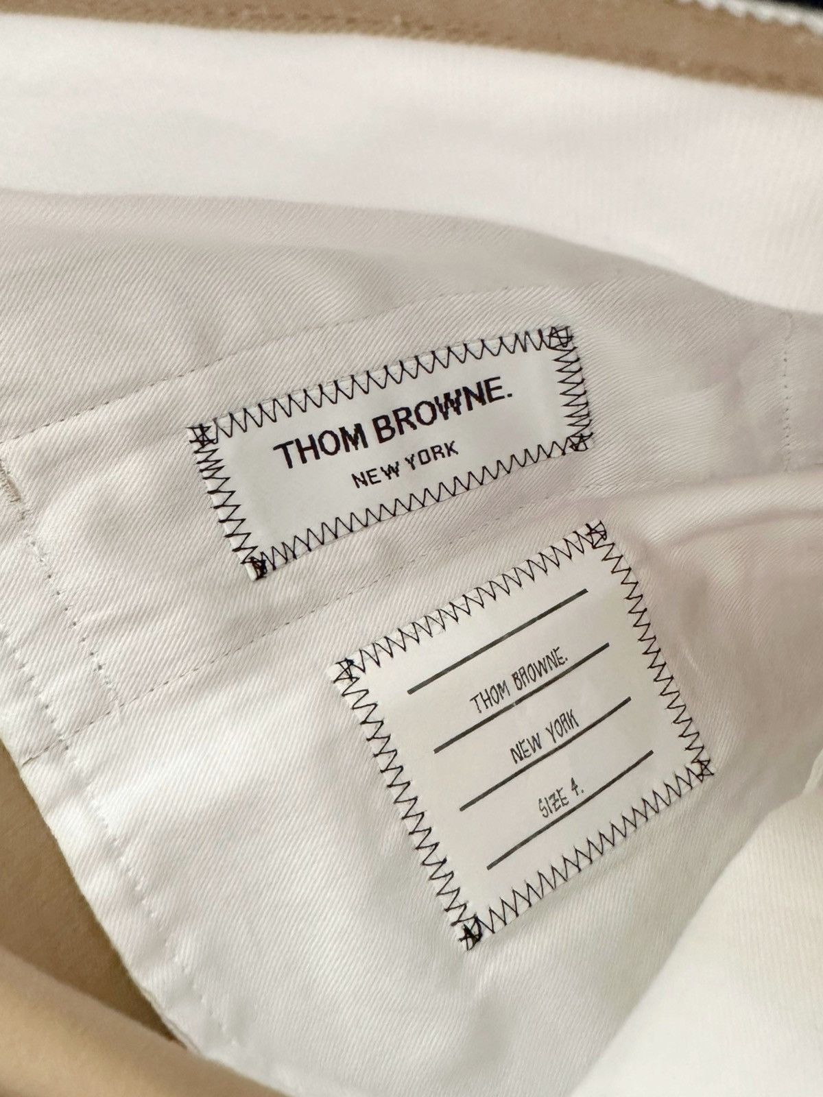 Thom Browne Sz4 Unconstructed Chino Khaki Twill Trouser Size US 34 / EU 50 - 5 Thumbnail