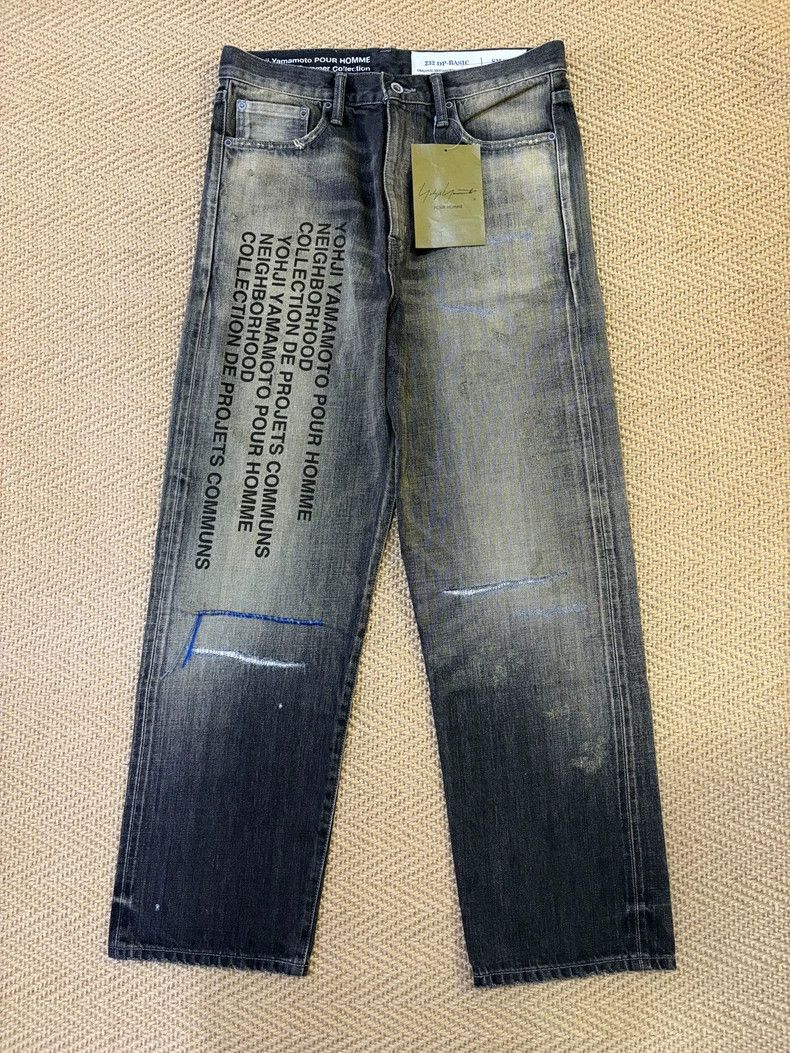 Yohji Yamamoto Neighborhood x Yohji Yamamoto Distressed Jeans Size US 26 / EU 42 - 1 Thumbnail