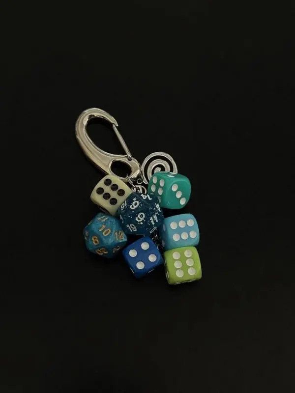 Jewelry Dice string keychain,y2k Keychain Size ONE SIZE - 5 Thumbnail