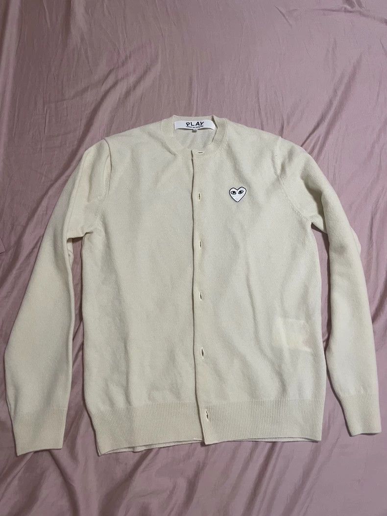 Comme des Garcons Comme Des Garcons White Crew Neck Sweater Large Size L / US 10 / IT 46 - 1 Thumbnail