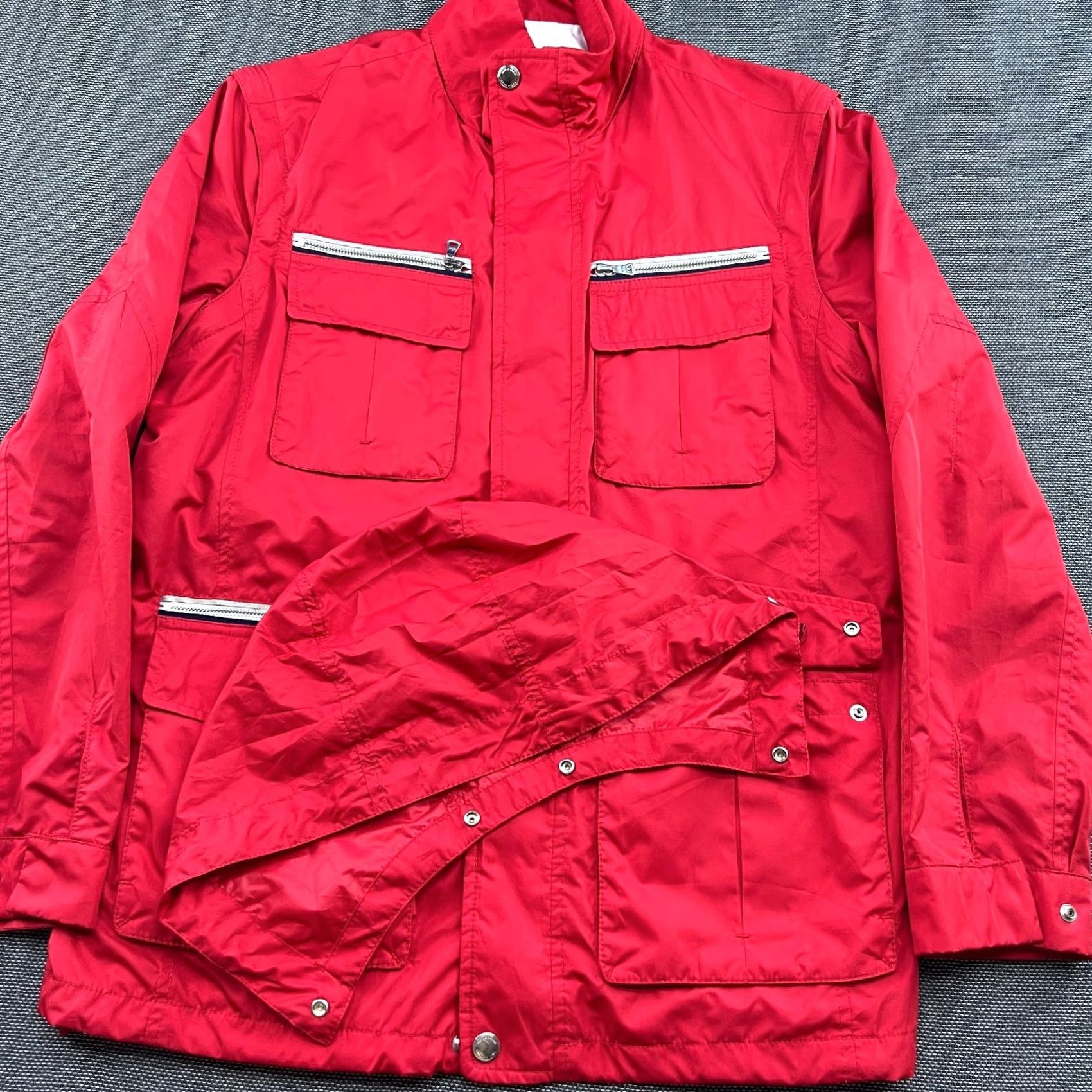 Paul & Shark Paul & Shark Yachting Jacket Mens M Coat Detachable Sleeves Hood Red Sailing Jacket Size US M / EU 48-50 / 2 - 2 Thumbnail