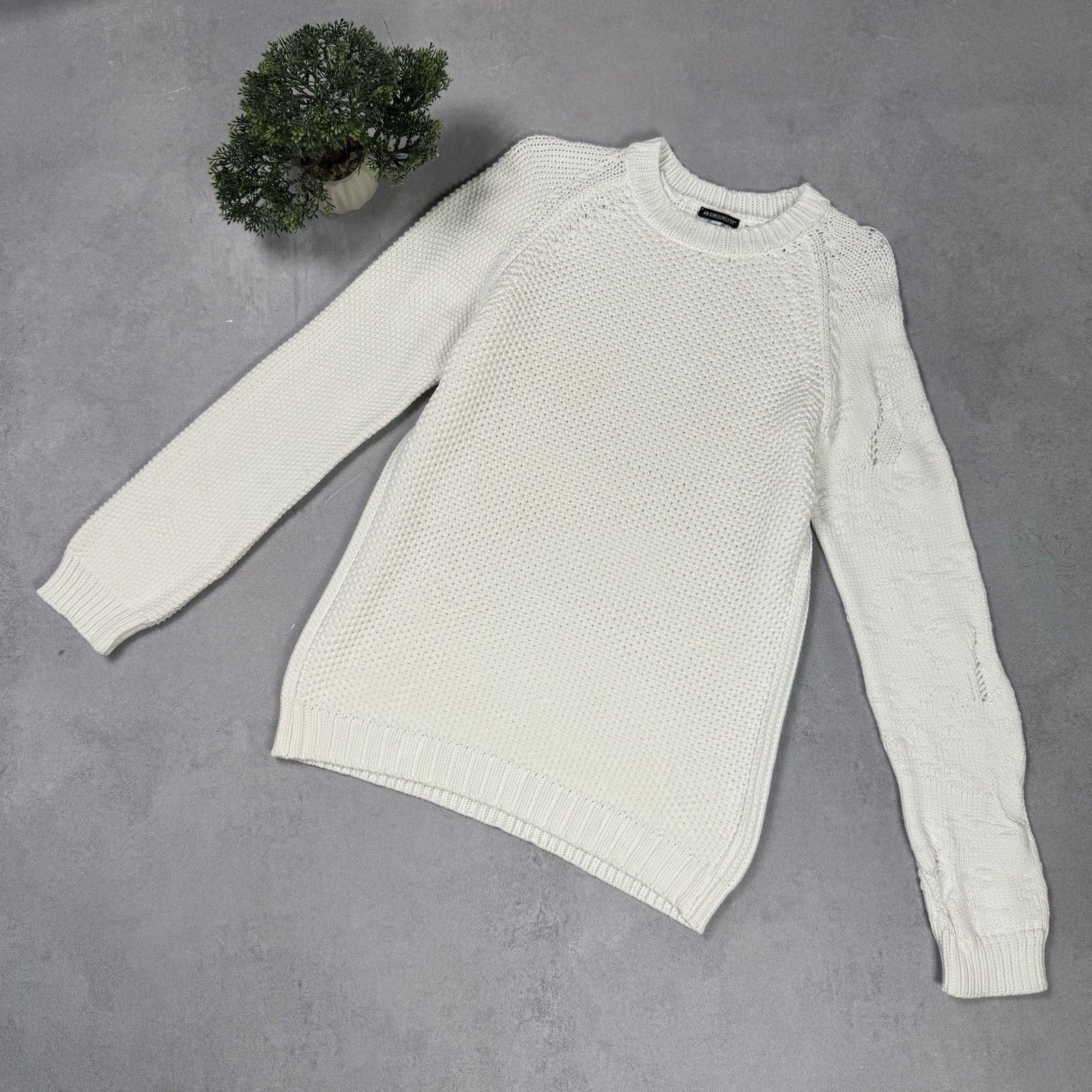 Ann Demeulemeester Ann Demeulemeester Men White Sweater Size S Oversized Size US S / EU 44-46 / 1 - 1 Thumbnail