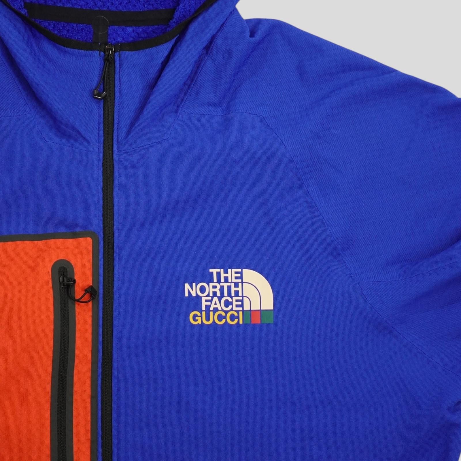 Gucci Gucci X The North Face Half Zip Pullover Hoodie in Blue Size US XL / EU 56 / 4 - 2 Thumbnail