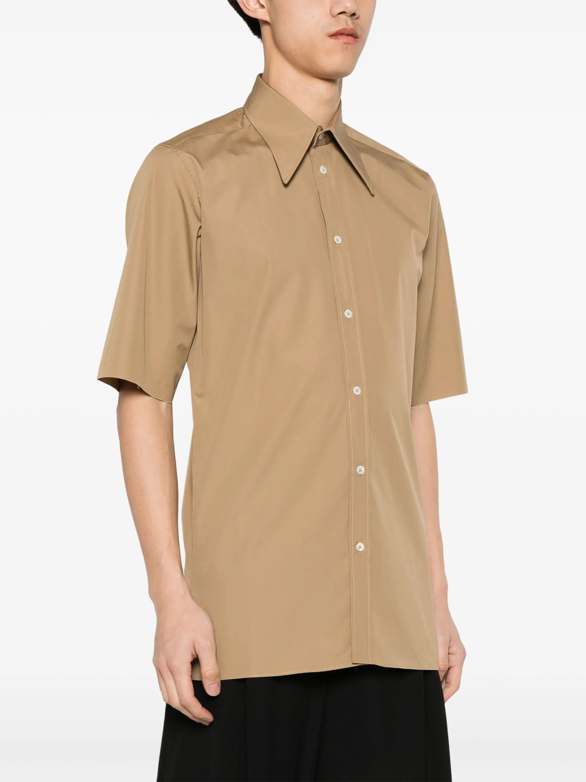 Maison Margiela oc11z1225 Cotton Shirt in Camel Size US XL / EU 56 / 4 - 3 Thumbnail