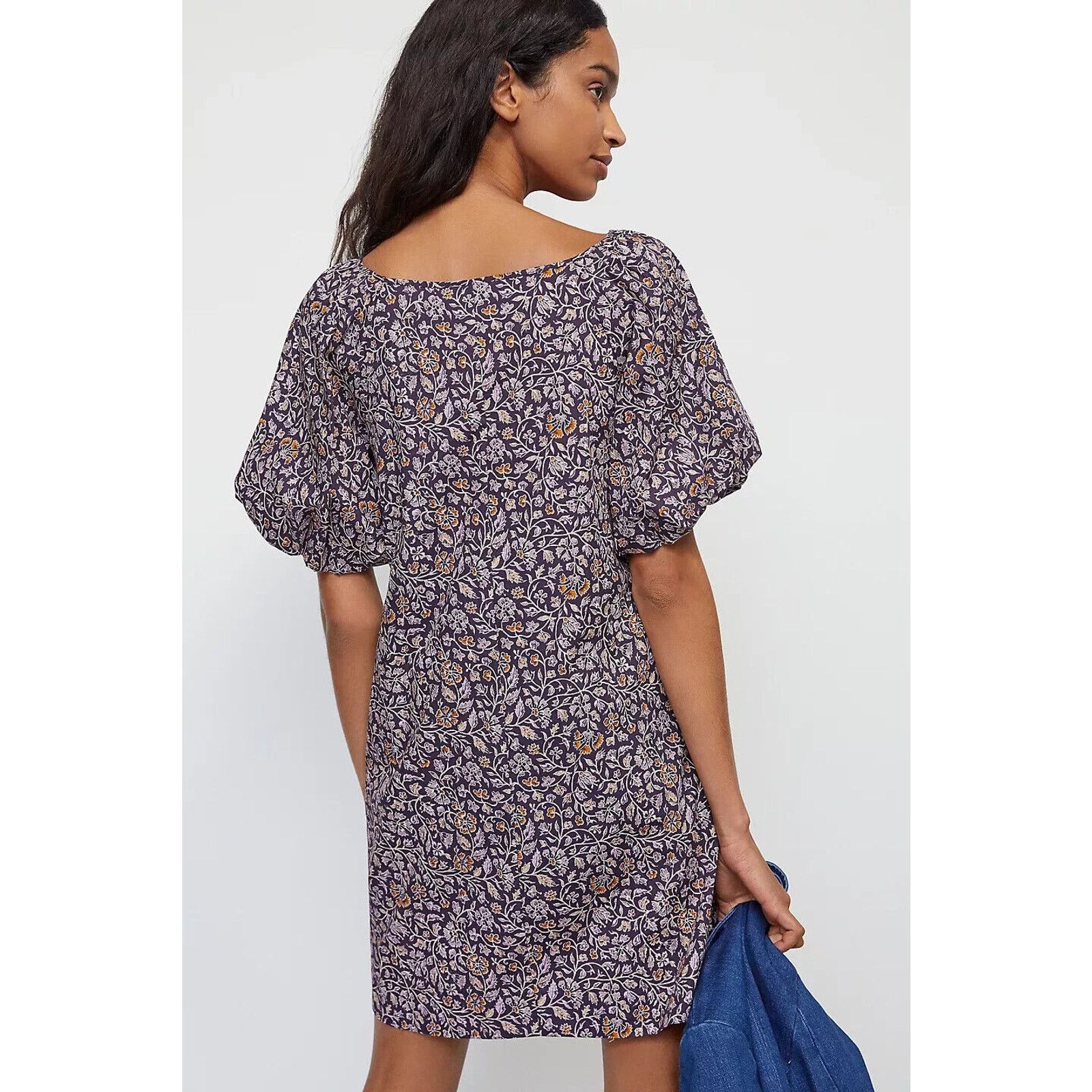 Anthropologie New Anthropologie Porridge Purple Elke Ditsy Swing Dress Med Size M / US 6-8 / IT 42-44 - 2 Thumbnail