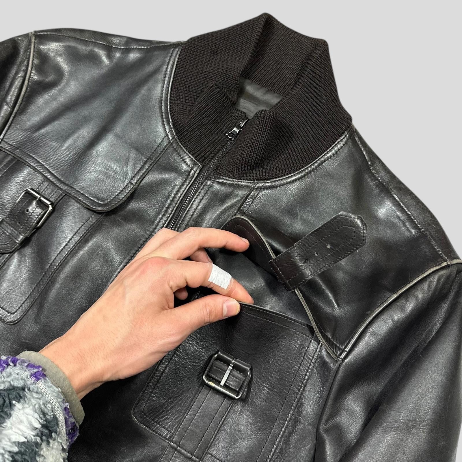 Neil Barrett Neil Barrett 00’s Multipocket Buckle Leather Moto Jacket - L Size US L / EU 52-54 / 3 - 6 Thumbnail