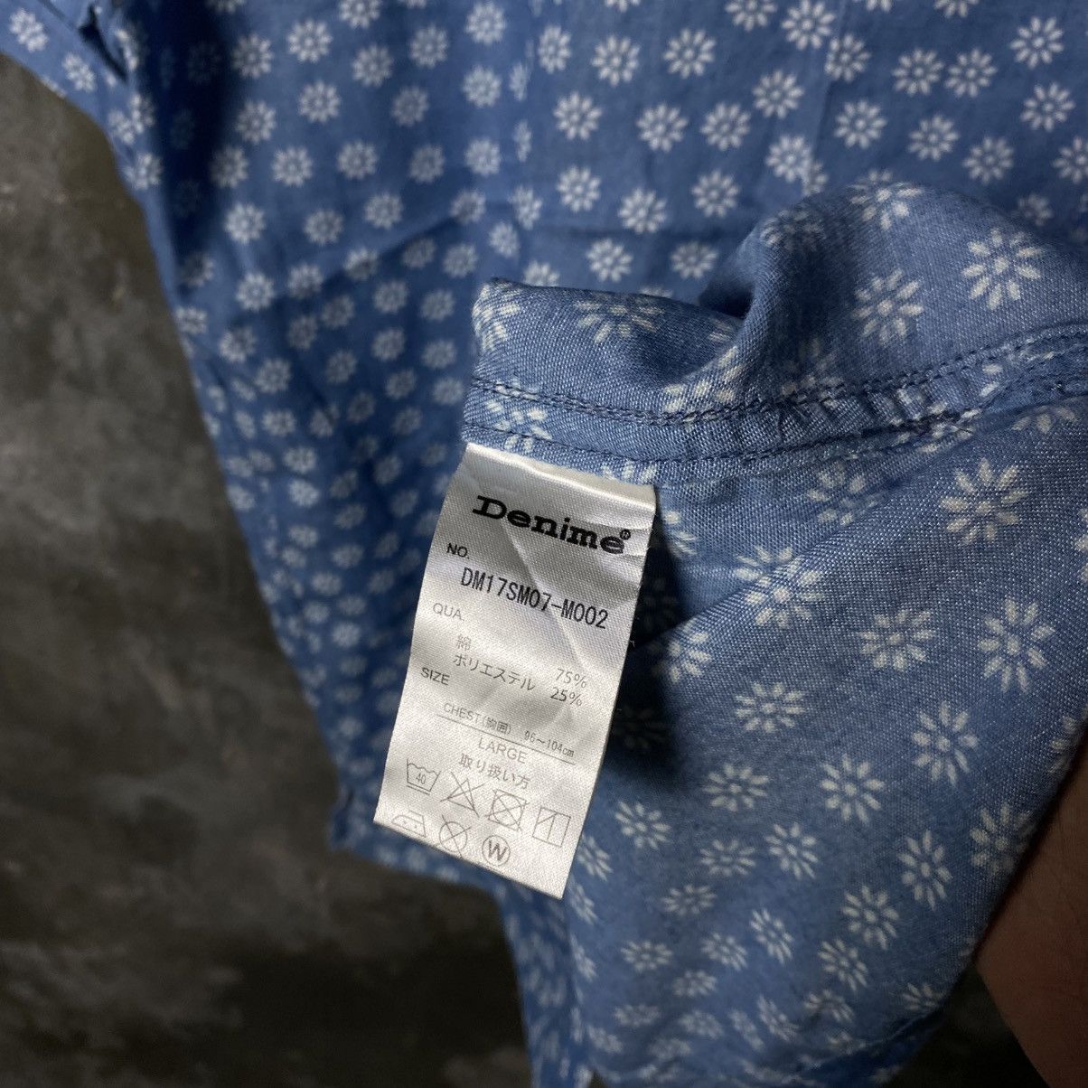 Denime × Japanese Brand Denime 2 blend open collar shirt Size US L / EU 52-54 / 3 - 5 Thumbnail