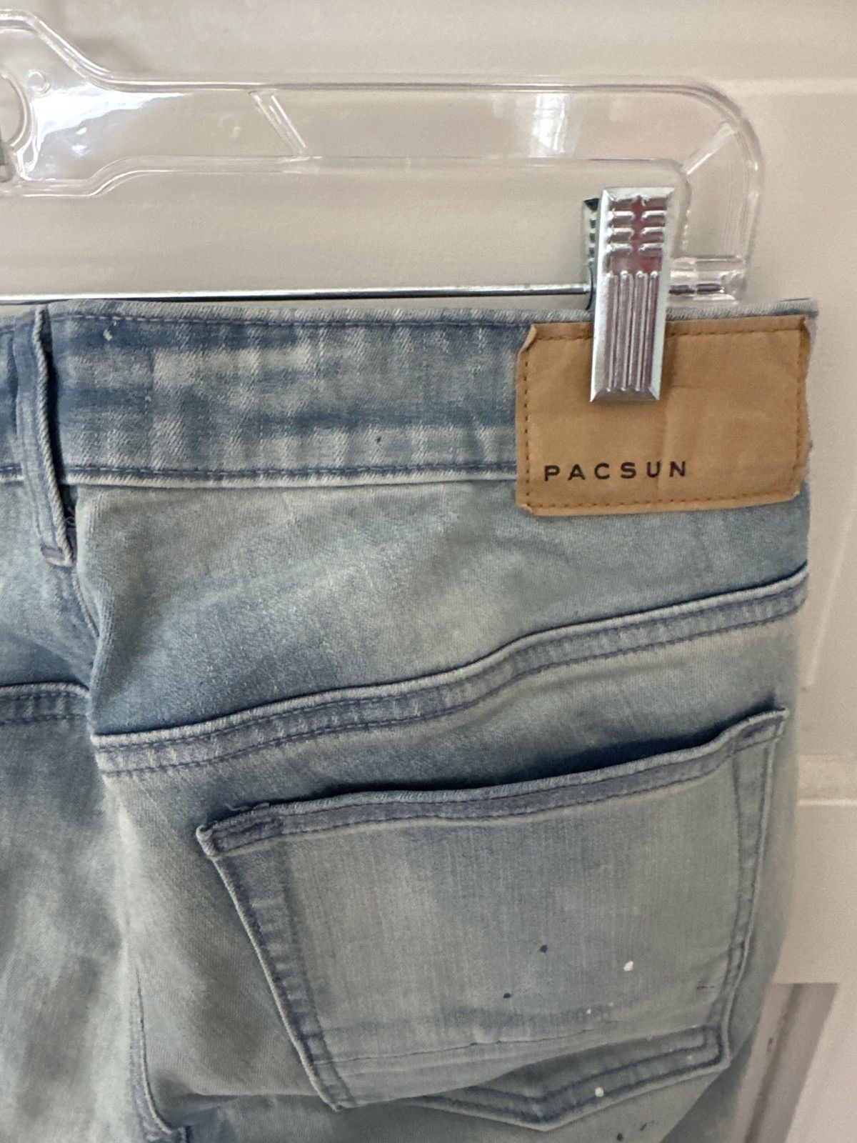 Pacsun Skinny ripped paint splattered denim Size US 32 / EU 48 - 6 Thumbnail