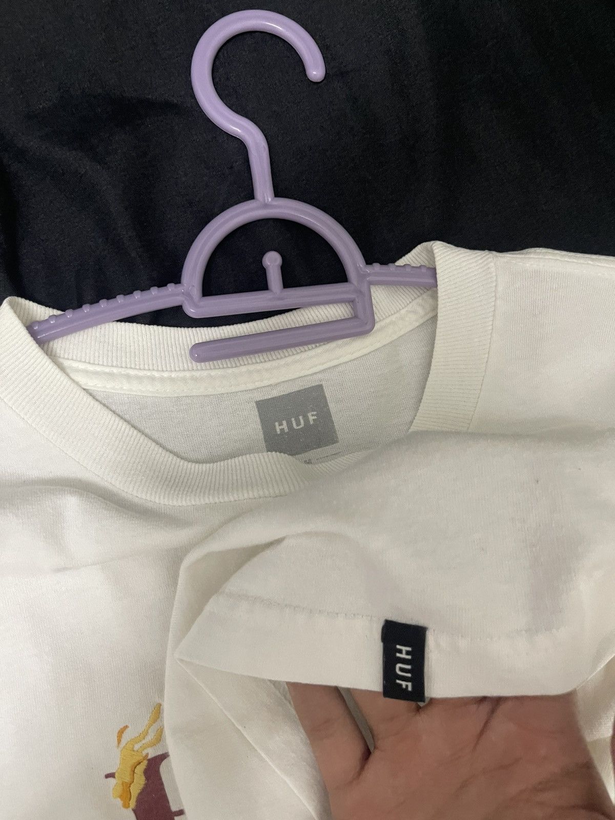 Huf HUF Worldwide Embroidered Flame Centre Logo Longsleeve Tee Size US M / EU 48-50 / 2 - 4 Thumbnail
