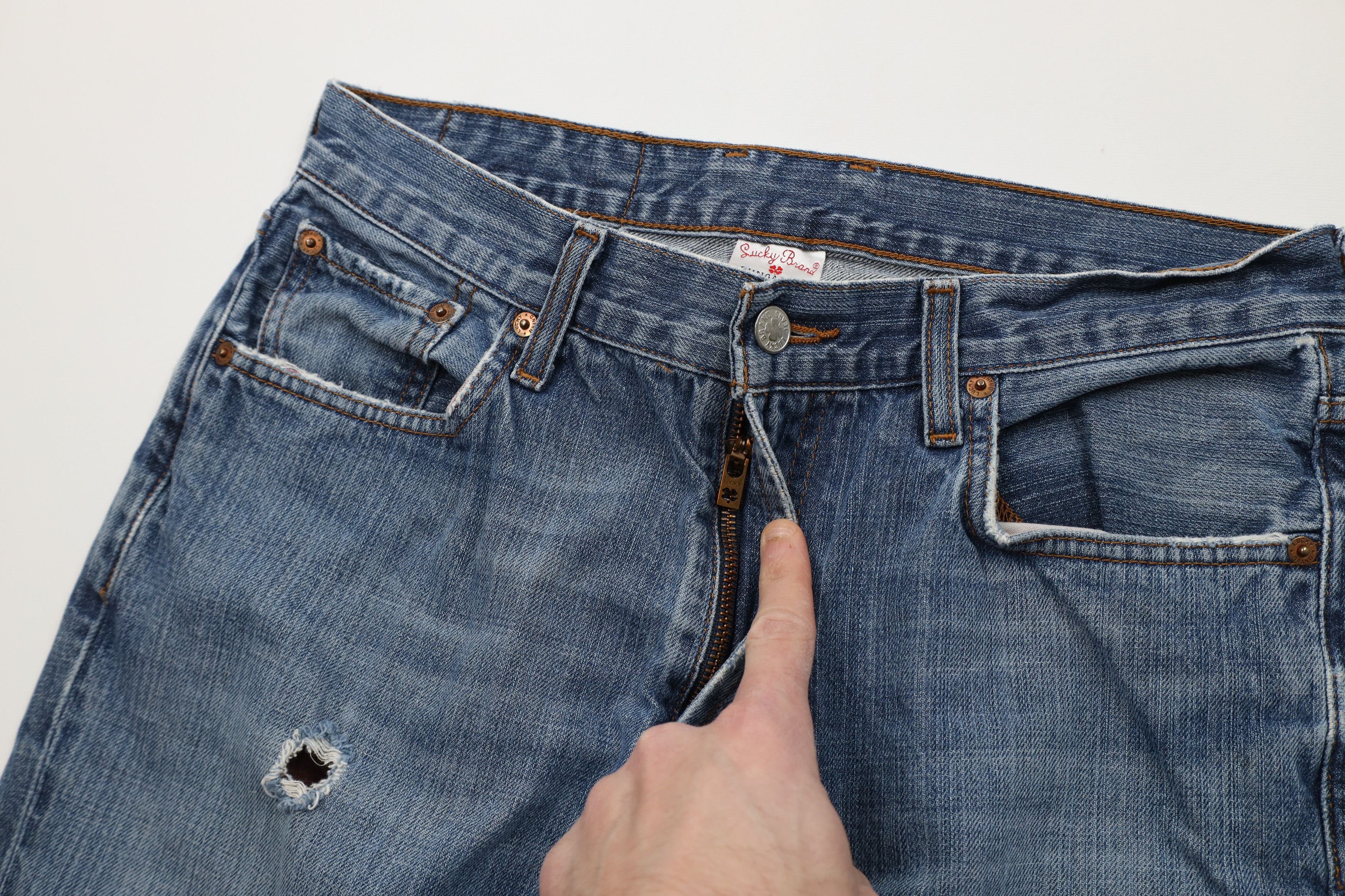 Lucky Brand Vintage Y2K Lucky Brand Flared Wide Leg Denim Jeans Blue Size US 32 / EU 48 - 9 Thumbnail