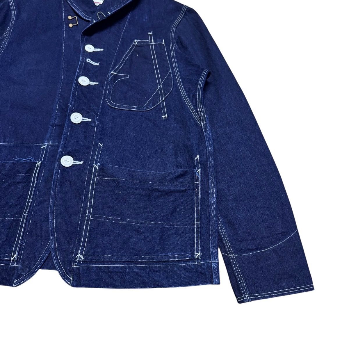 Japanese Brand Ciname Heavyweight Denim Selvedge Chore Jacket Size US M / EU 48-50 / 2 - 4 Thumbnail