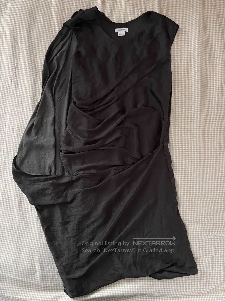 Helmut Lang Helmut Lang size 4 Tank Style Blackish Gray Asymmetrical Dr Size S / US 4 / IT 40 - 1 Thumbnail