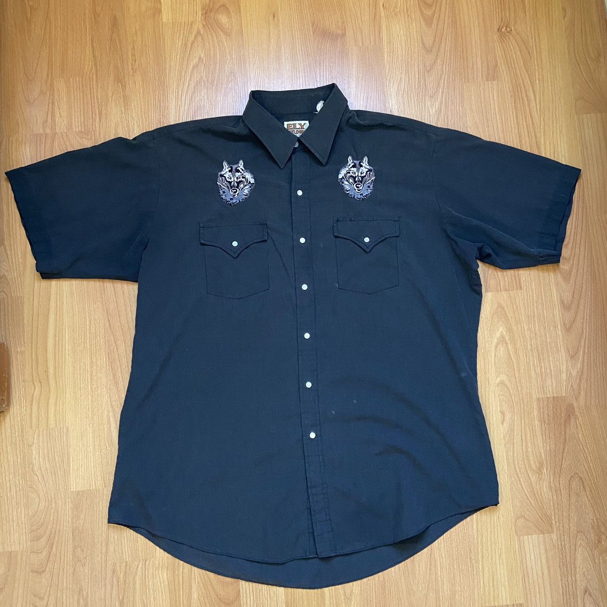 Vintage Ely Cattleman Distressed Sheep Dog Shirt Size XL