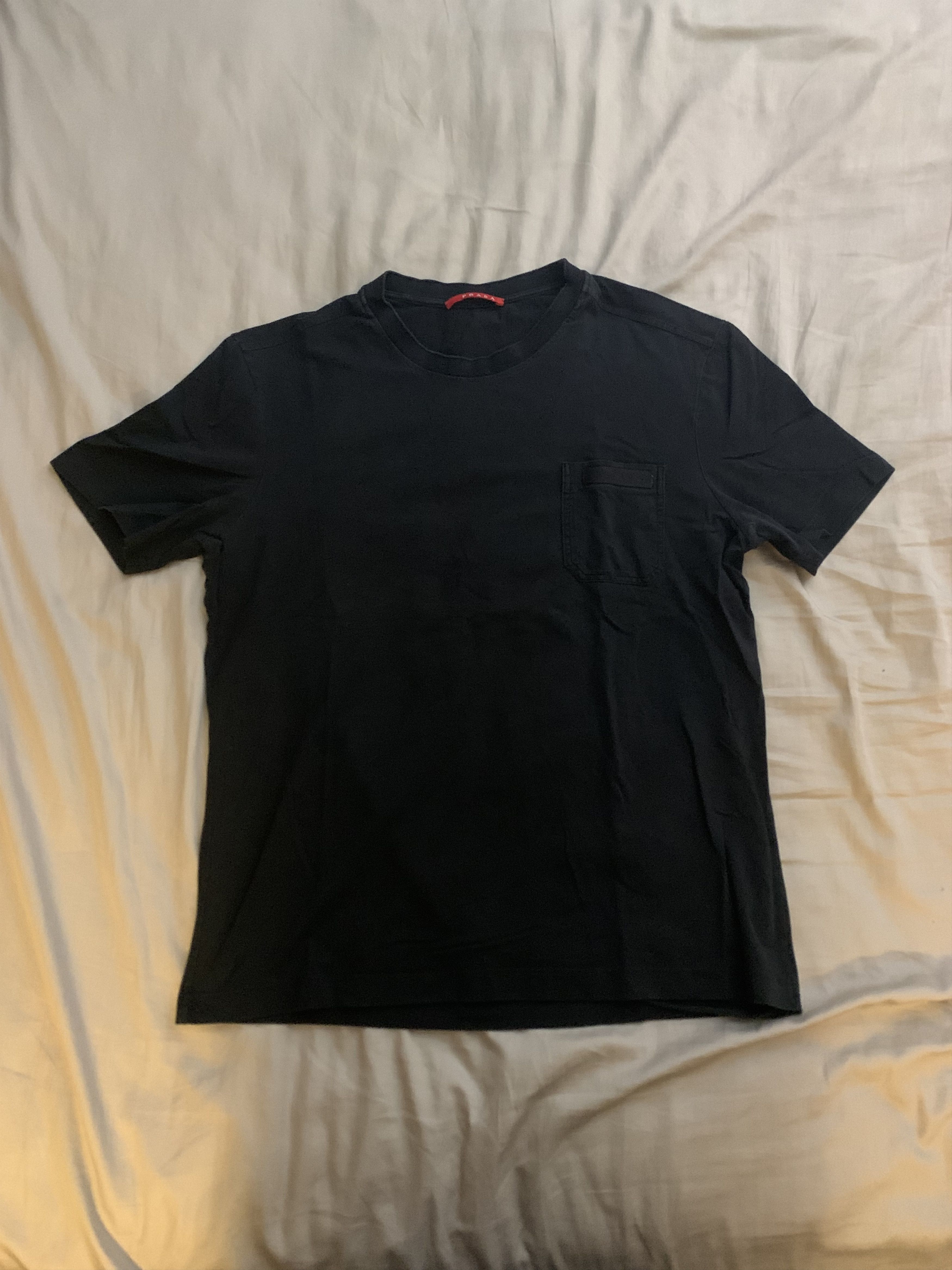 Prada Prada Logo Strip Pocket Tee Size US XL / EU 56 / 4 - 1 Thumbnail