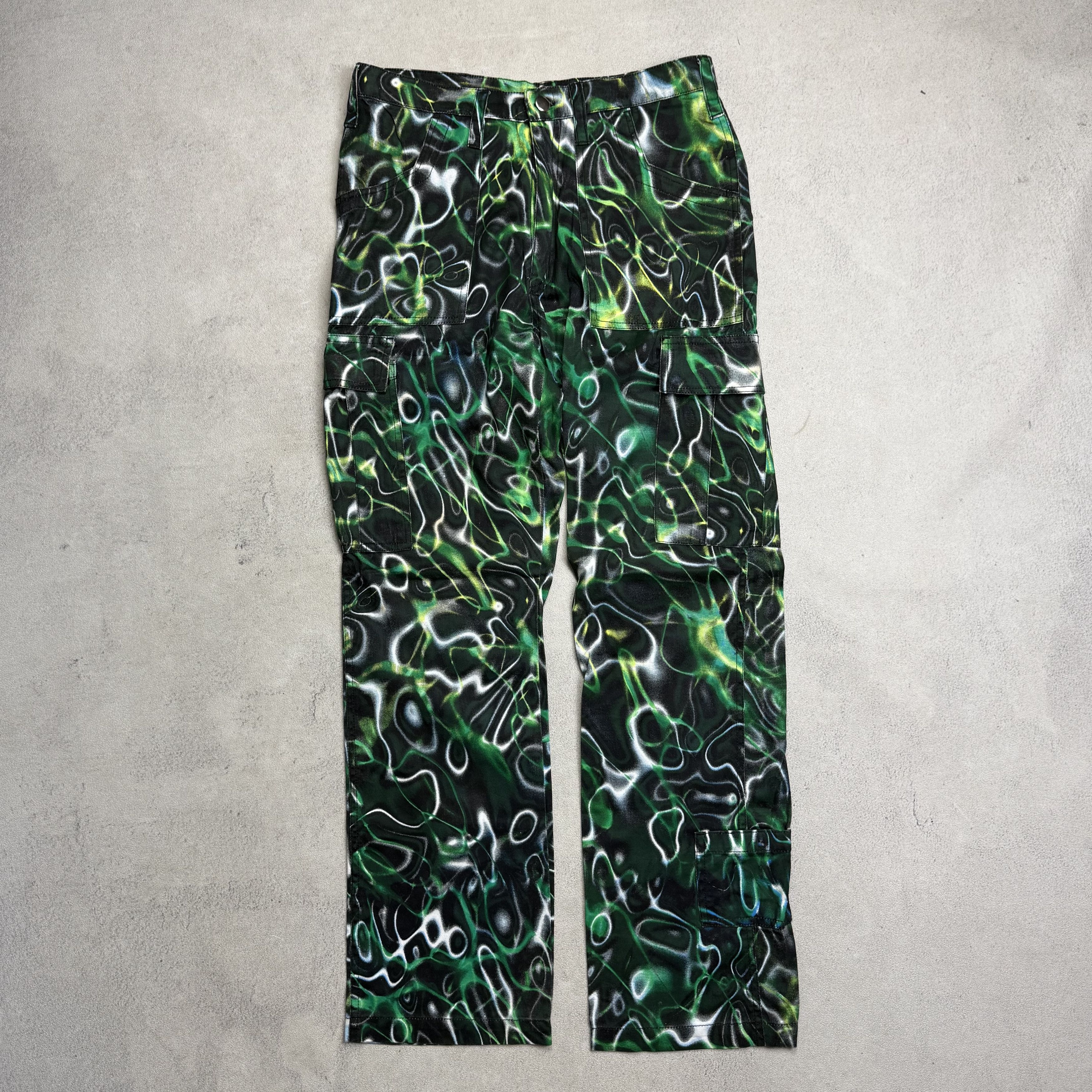 Japanese Brand Hikari Fluorescent Green Lightning Pants Size US 30 / EU 46 - 1 Thumbnail