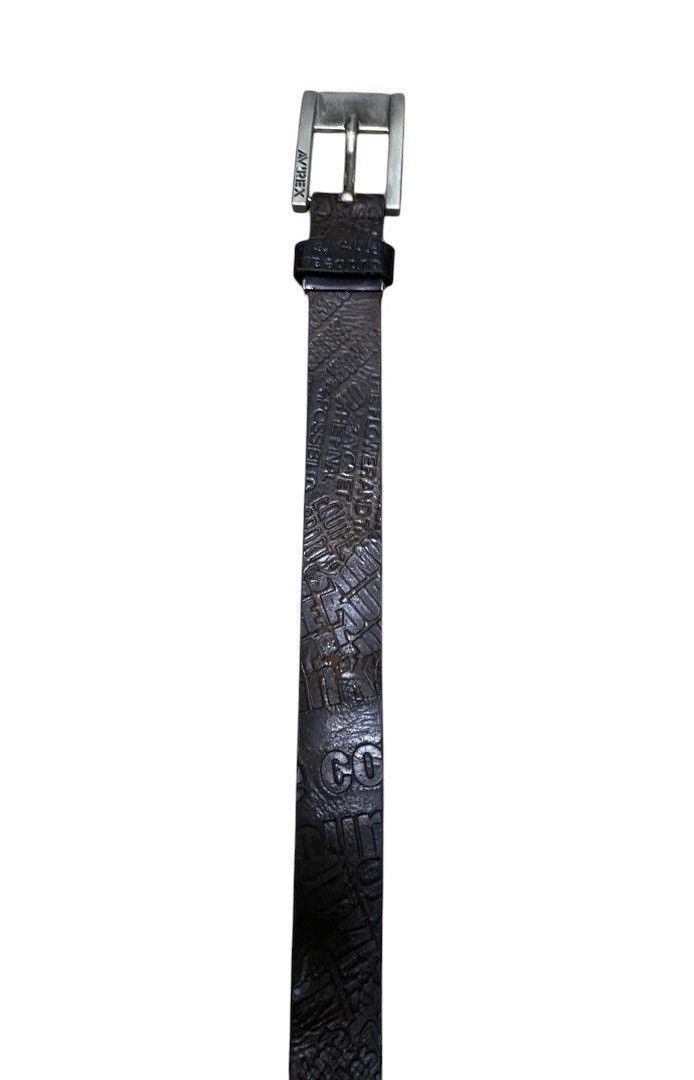 Avirex Vintage Leather Avirex Belt Monogram Design Size 30 - 5 Thumbnail