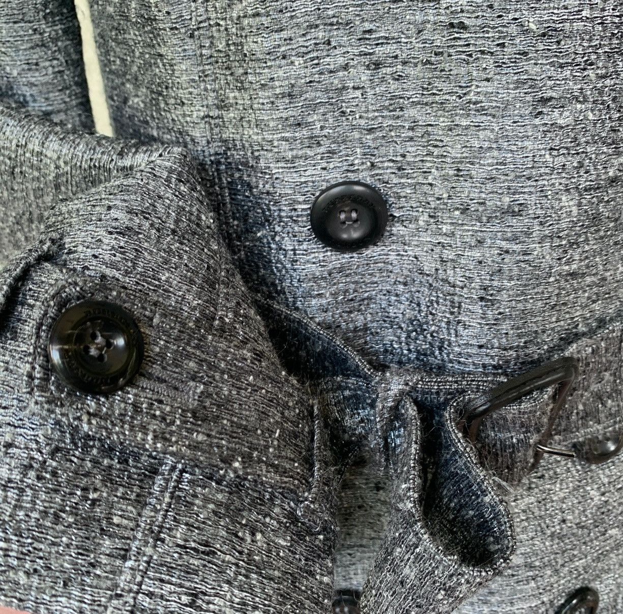 Burberry Burberry Mettalic Jacquard Wool Trench Coat Jacket Silver Size US S / EU 44-46 / 1 - 14 Thumbnail