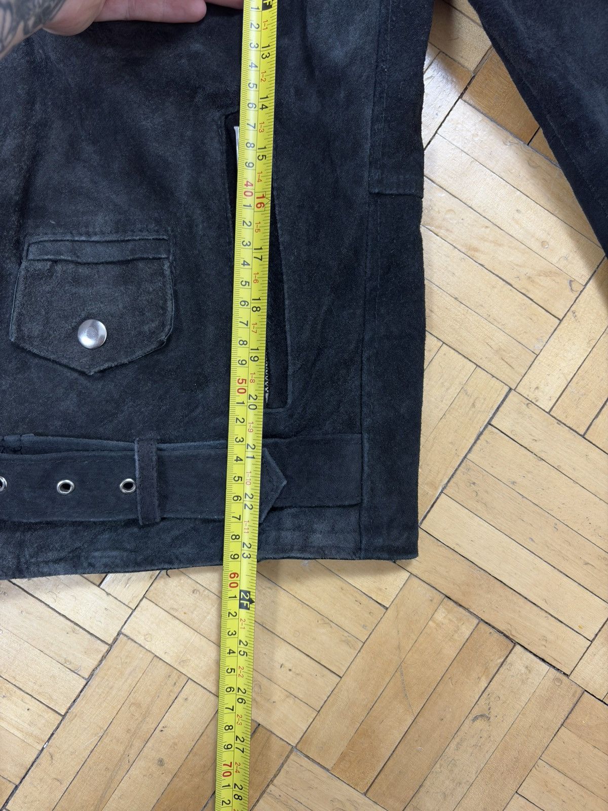 Pelechecoco PeleCheCoco Distressed Suede Biker Leather Jacket Handmade Size S / US 4 / IT 40 - 8 Thumbnail