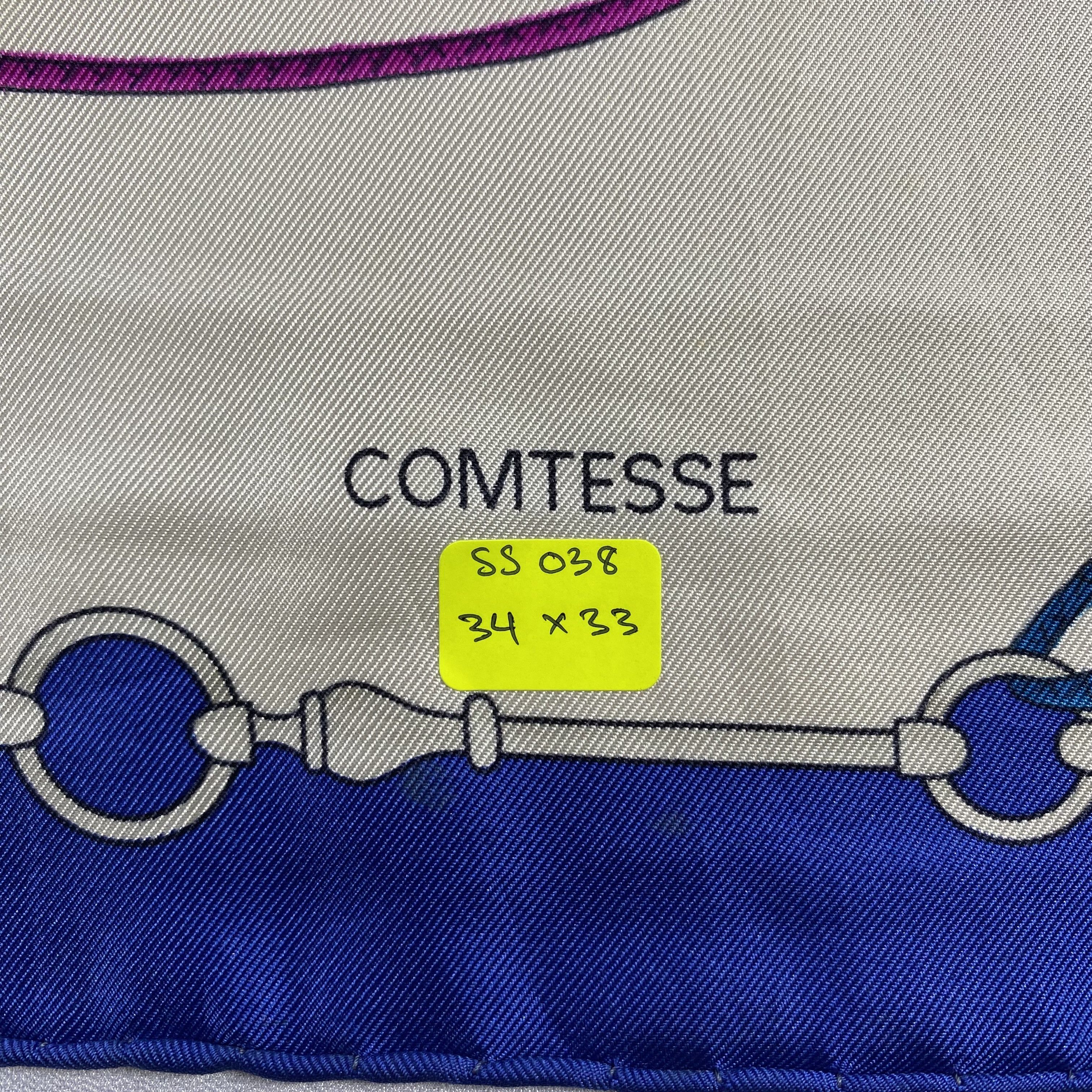 Vintage Vintage Italian Comtesse Silk Scarf SS038 Size ONE SIZE - 13 Thumbnail