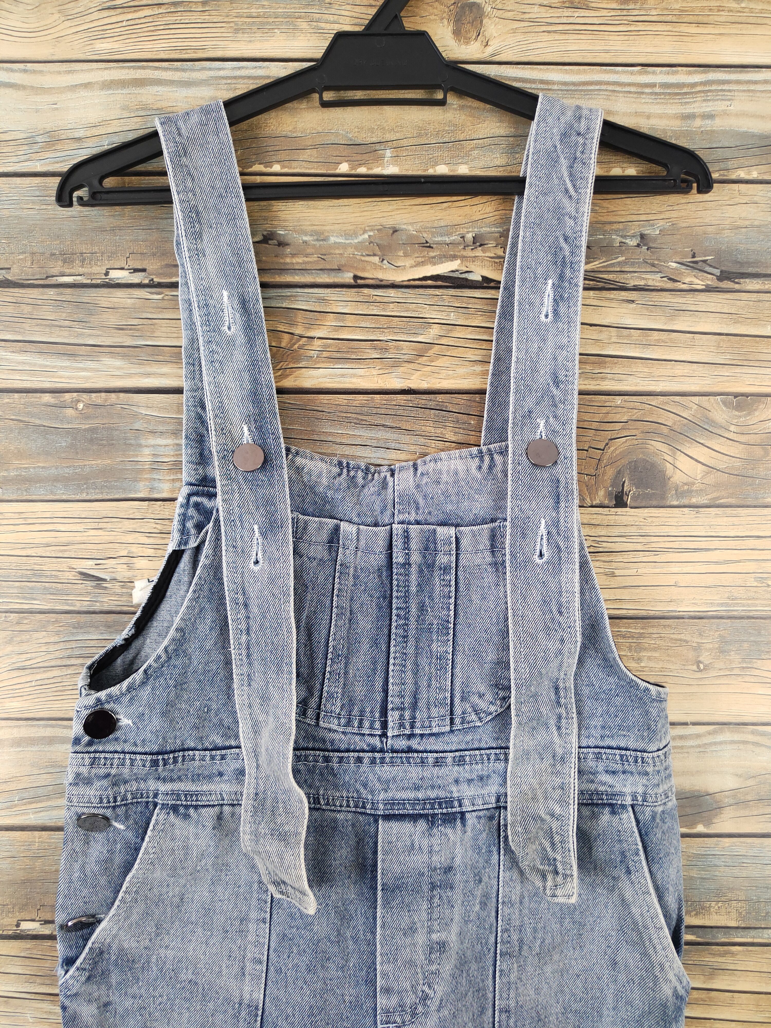 Japanese Brand × Vintage Very rare 💥Japanese Brand Blue Denim Jumpsuits Size 31" - 2 Thumbnail
