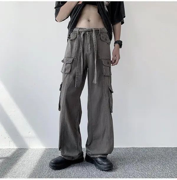 Japanese Brand Sawako x Hioki Cargo Baggy Black Pants Size US 30 / EU 46 - 2 Thumbnail