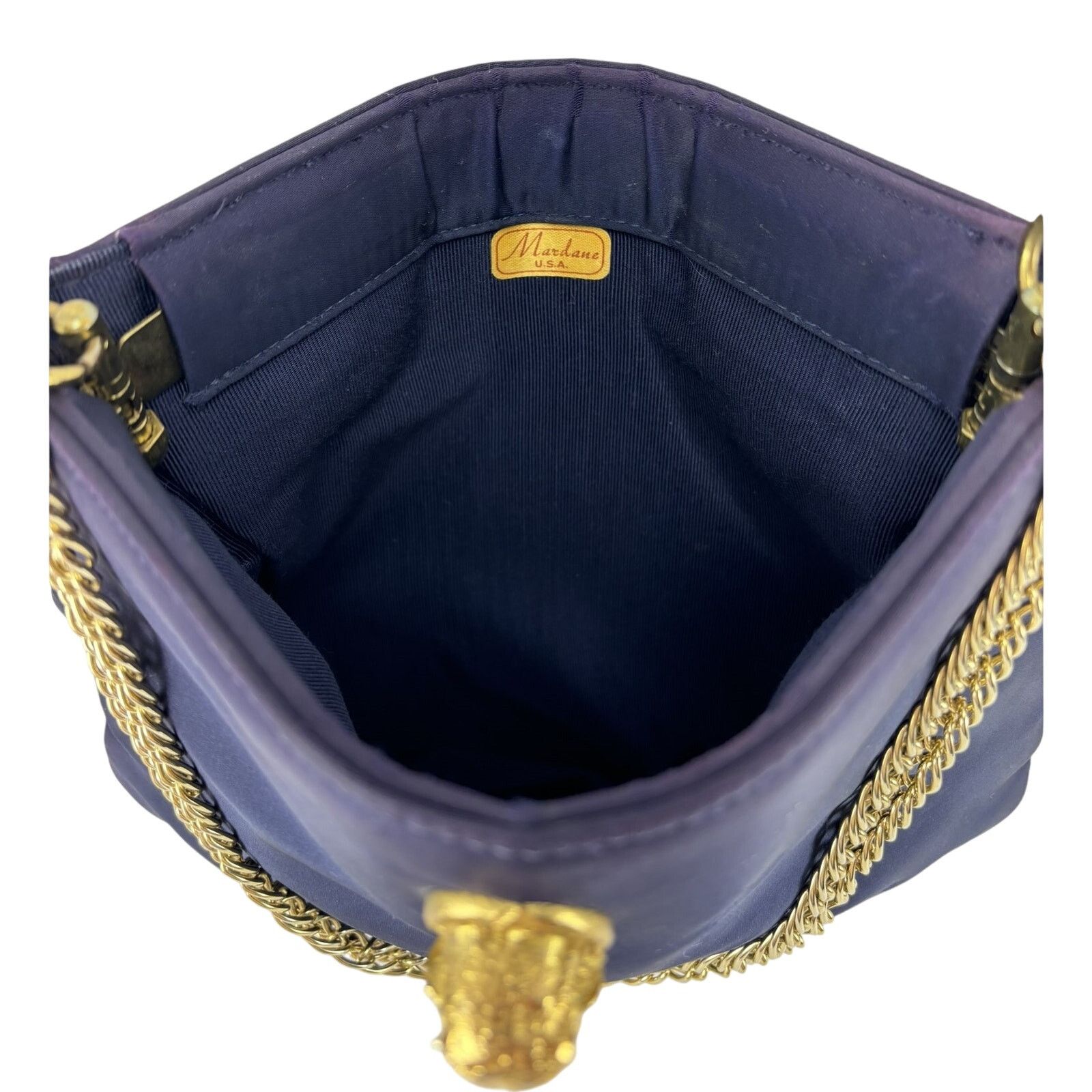 Other Vintage MidCentury Mardane Handbag Royal Blue Gold Cougar Size ONE SIZE - 5 Thumbnail
