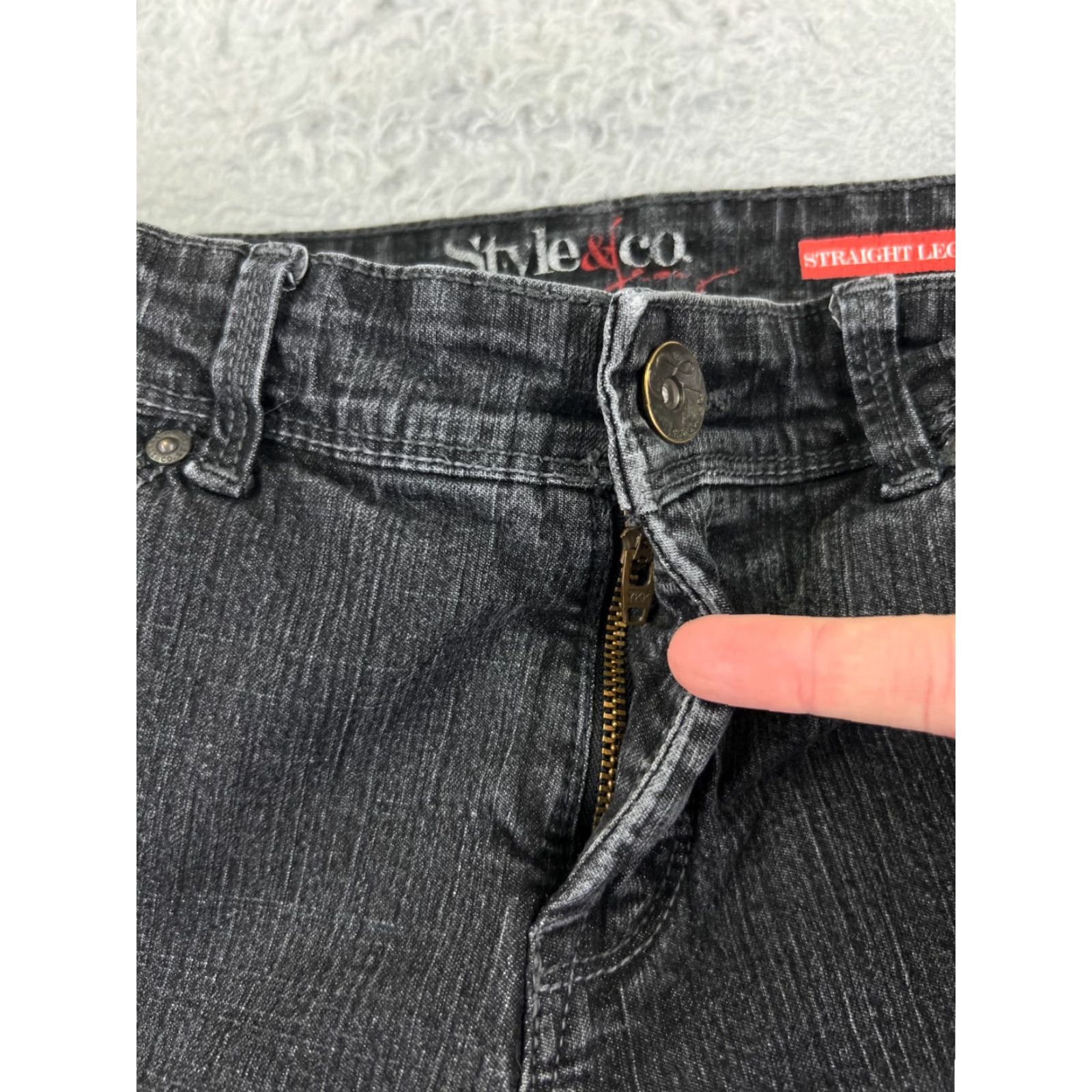 Vintage Style&co. Jeans Women’s Pants Black Cotton Blend Denim Straight Leg 26x29 Regular 4 Vintage? No Size 27" / US 4 / IT 40 - 5 Thumbnail
