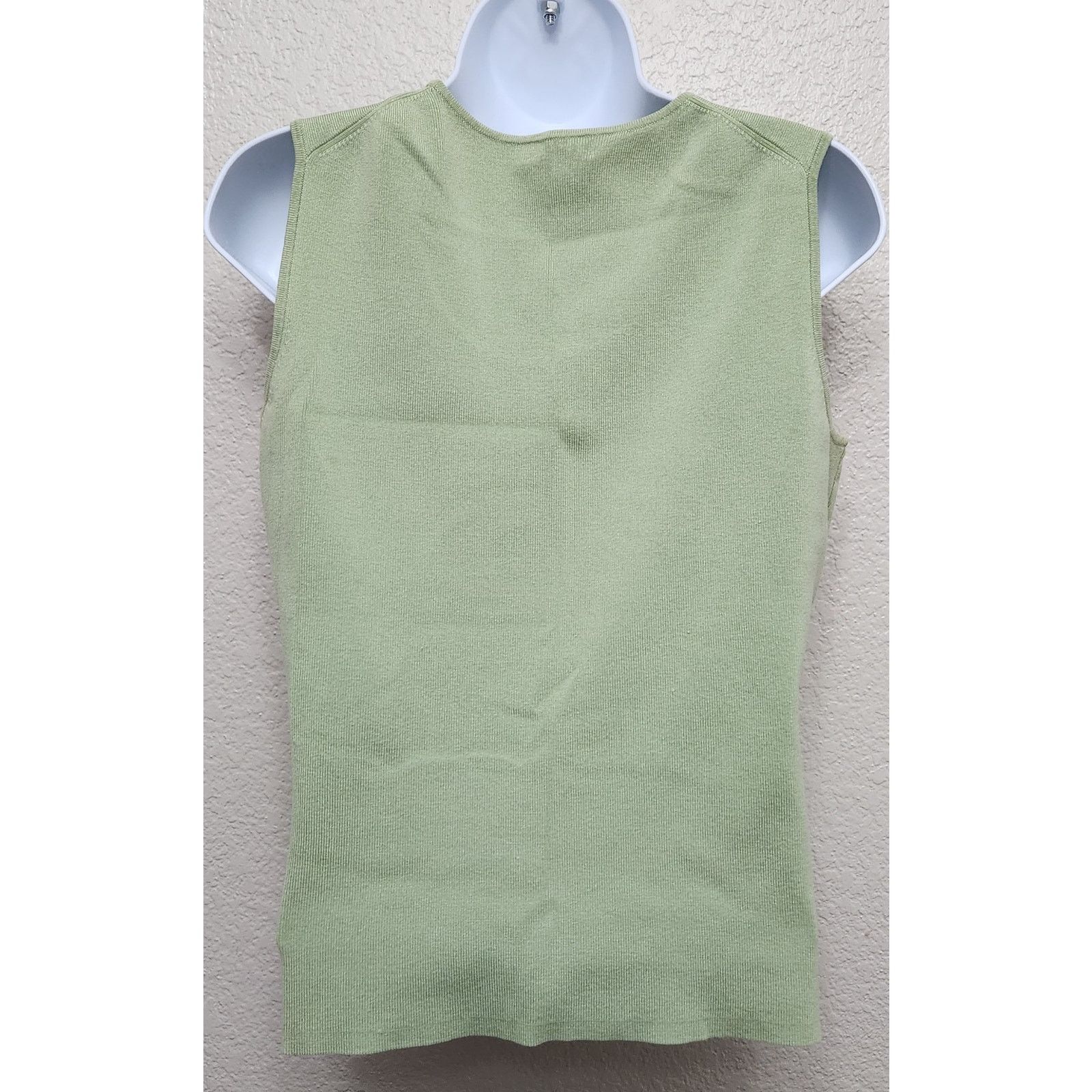 Other Charter Club Green Tight Knit Tank Top Medium Silk Blend Size M / US 6-8 / IT 42-44 - 2 Thumbnail