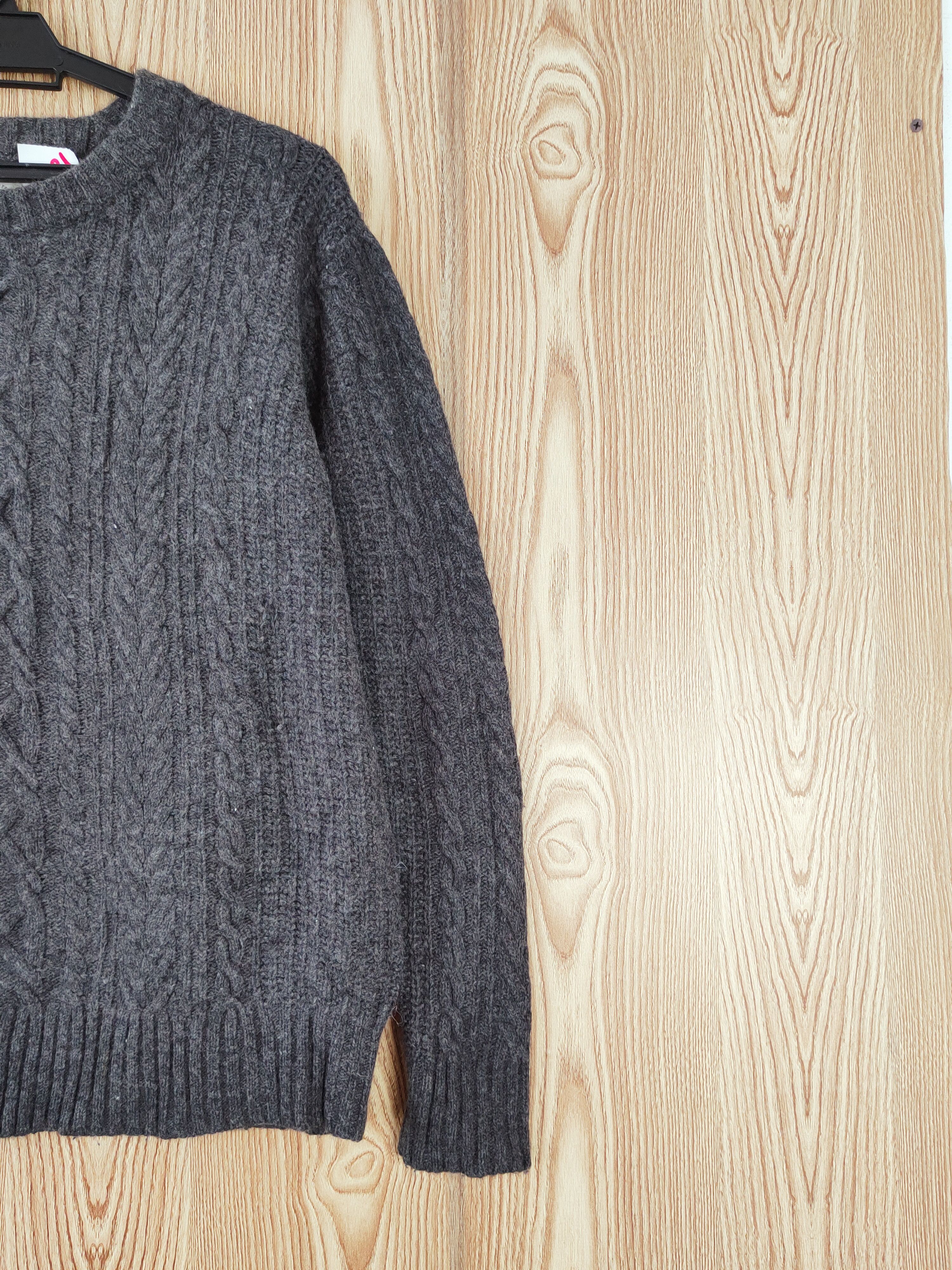 Aran Isles Knitwear × Japanese Brand × Vintage Ungrid Black Knitwear Sweatshirts #W831 Size US M / EU 48-50 / 2 - 5 Thumbnail