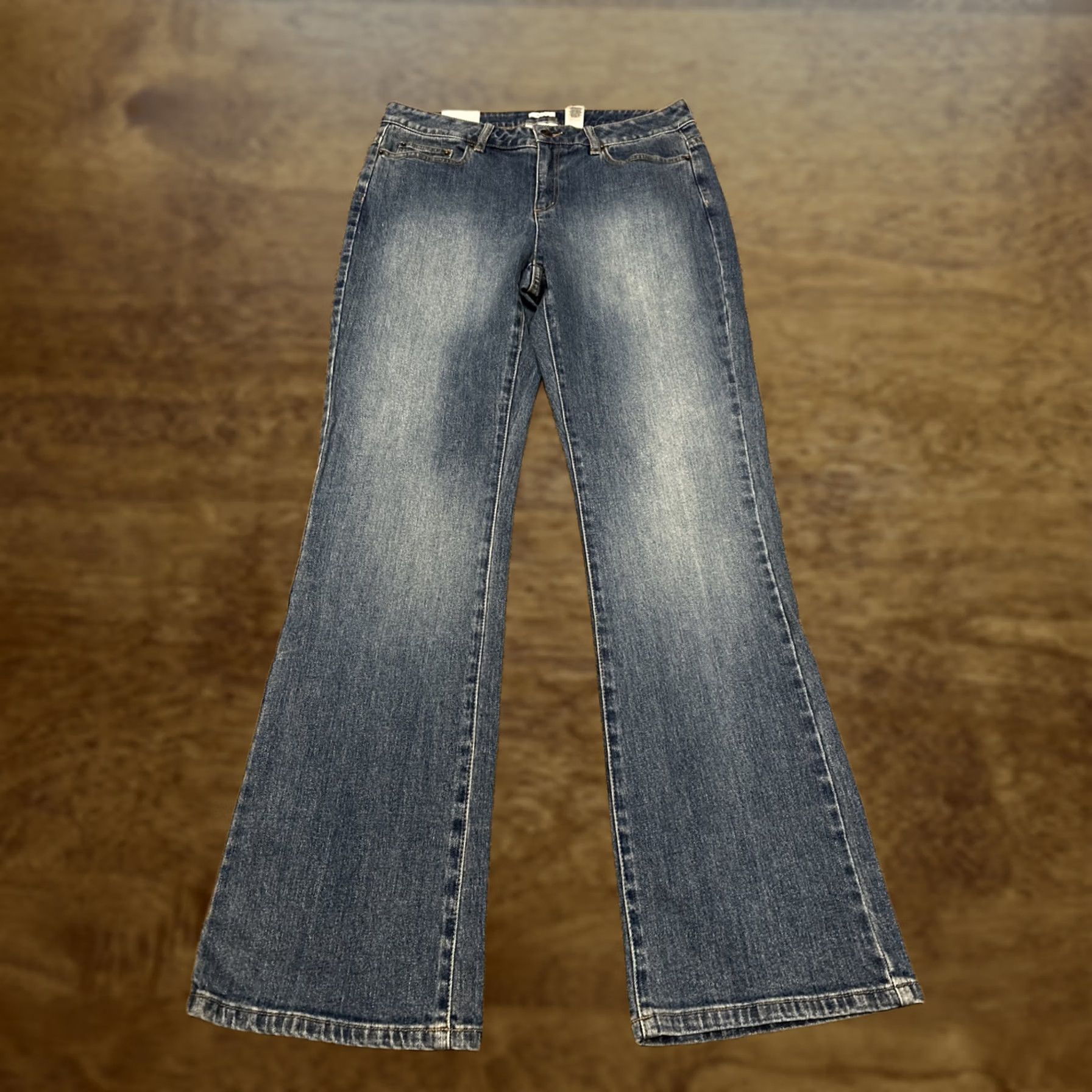 CO Liz & Co Jeans Womens Regular Size 10 Cotton Denim Blue Bootcut Inseam 31.5" NWT Size 32" / US 10 / IT 46 - 1 Thumbnail