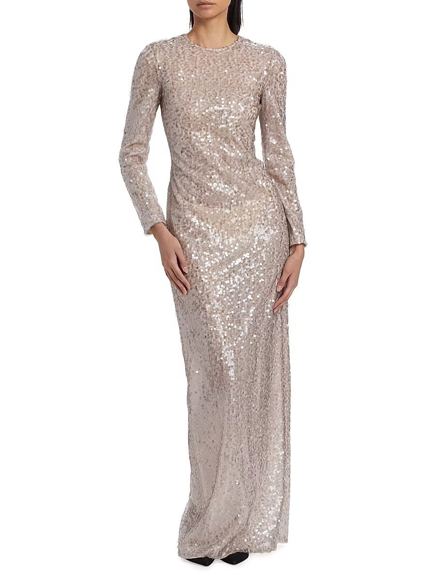 16Arlington o1mle1125 Lore Gown Polvere in Silver Size M / US 6-8 / IT 42-44 - 2 Thumbnail