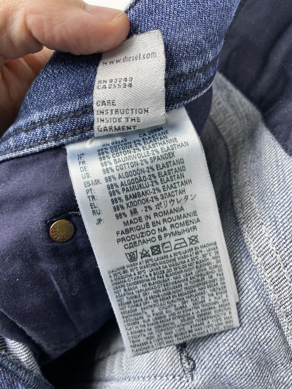 Diesel Diesel Tapphar Jeans Men Distressed Slim size 30 x 32 Size US 30 / EU 46 - 12 Thumbnail
