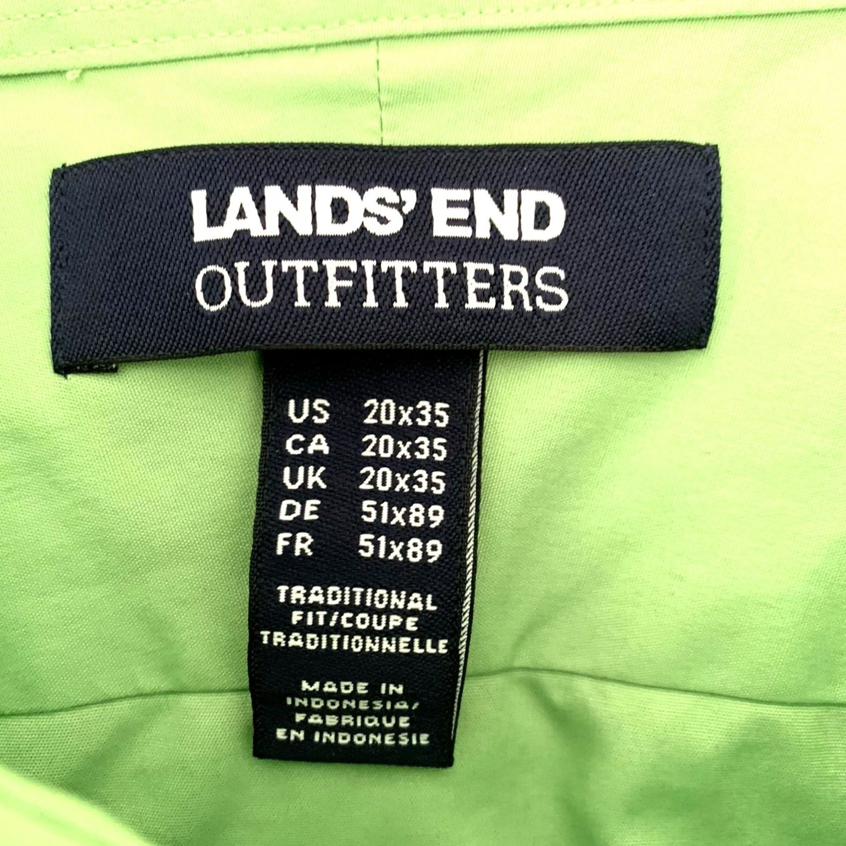 Lands' End Lands' End Outfitters Shirt Mens BIG Green No Iron 100% Cotton Broadcloth Size US XXL / EU 58 / 5 - 4 Thumbnail