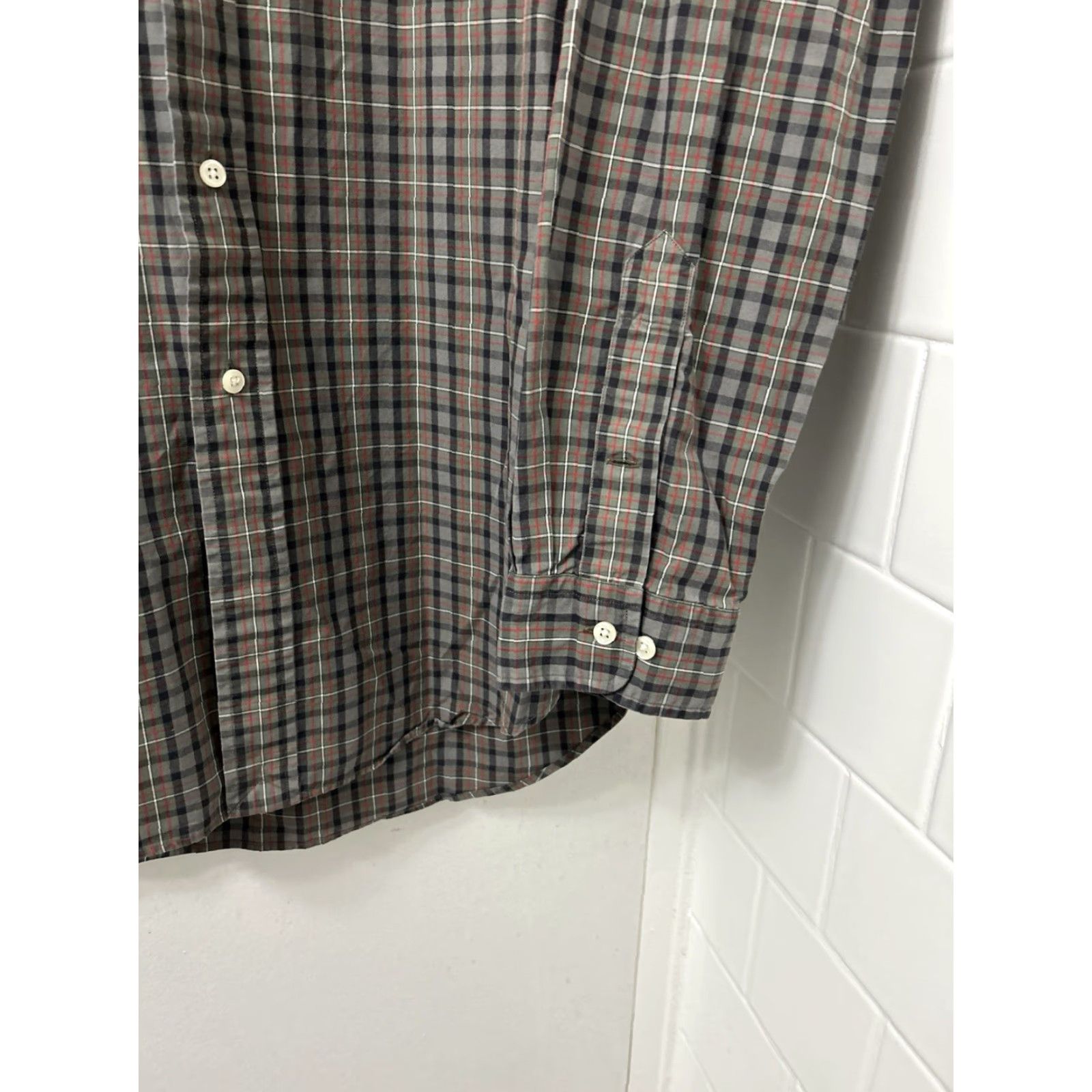 Ralph Lauren VTG Ralph Lauren Shirt Mens L Brown Gray Classic Fit Button Down Red Pony L/S Size US L / EU 52-54 / 3 - 6 Thumbnail